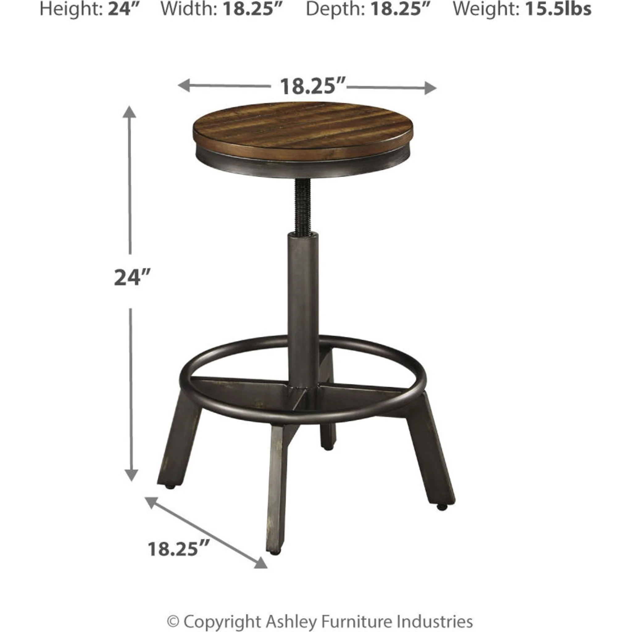 Torjin Adjustable Height Stool - Brown - (D440-024) - Image 6