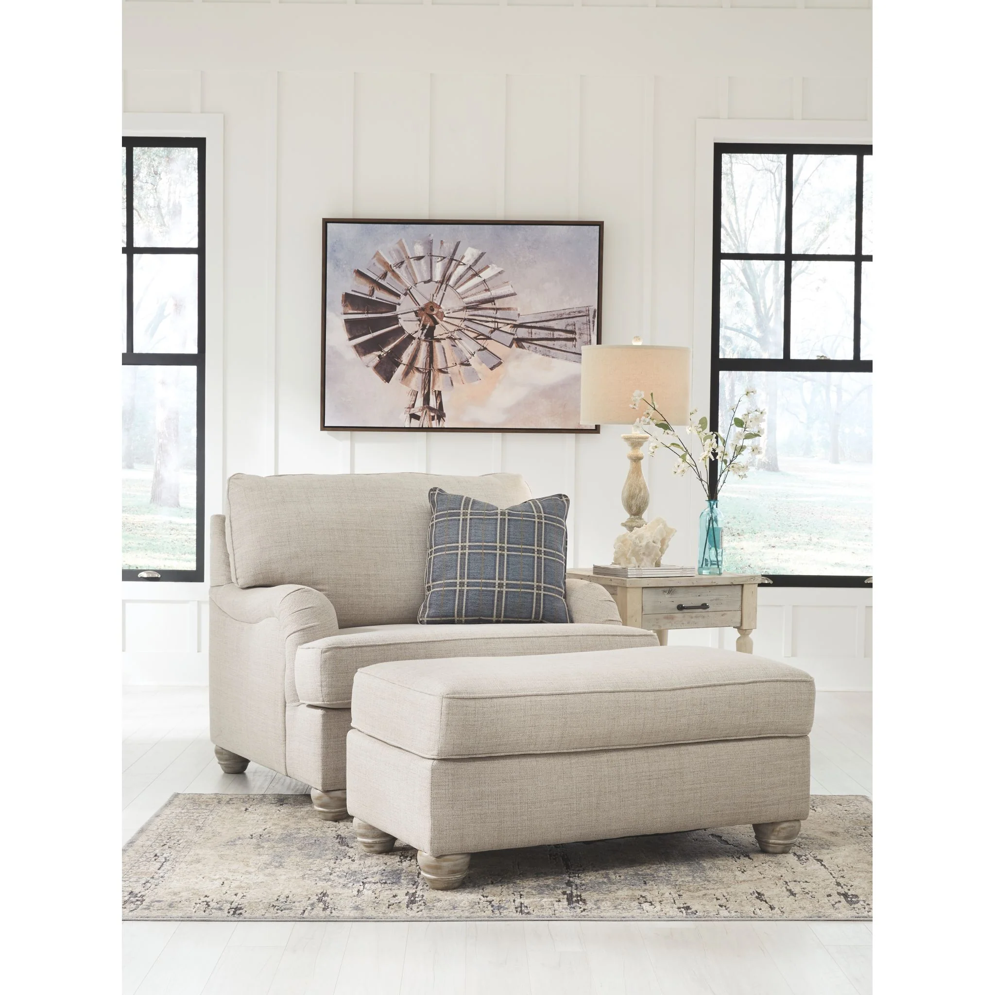 Traemore Chair and a Half - Linen - Image 3