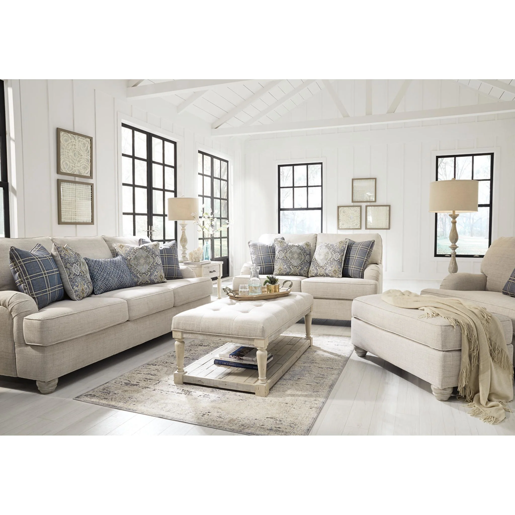 Traemore Loveseat - Linen - Image 19