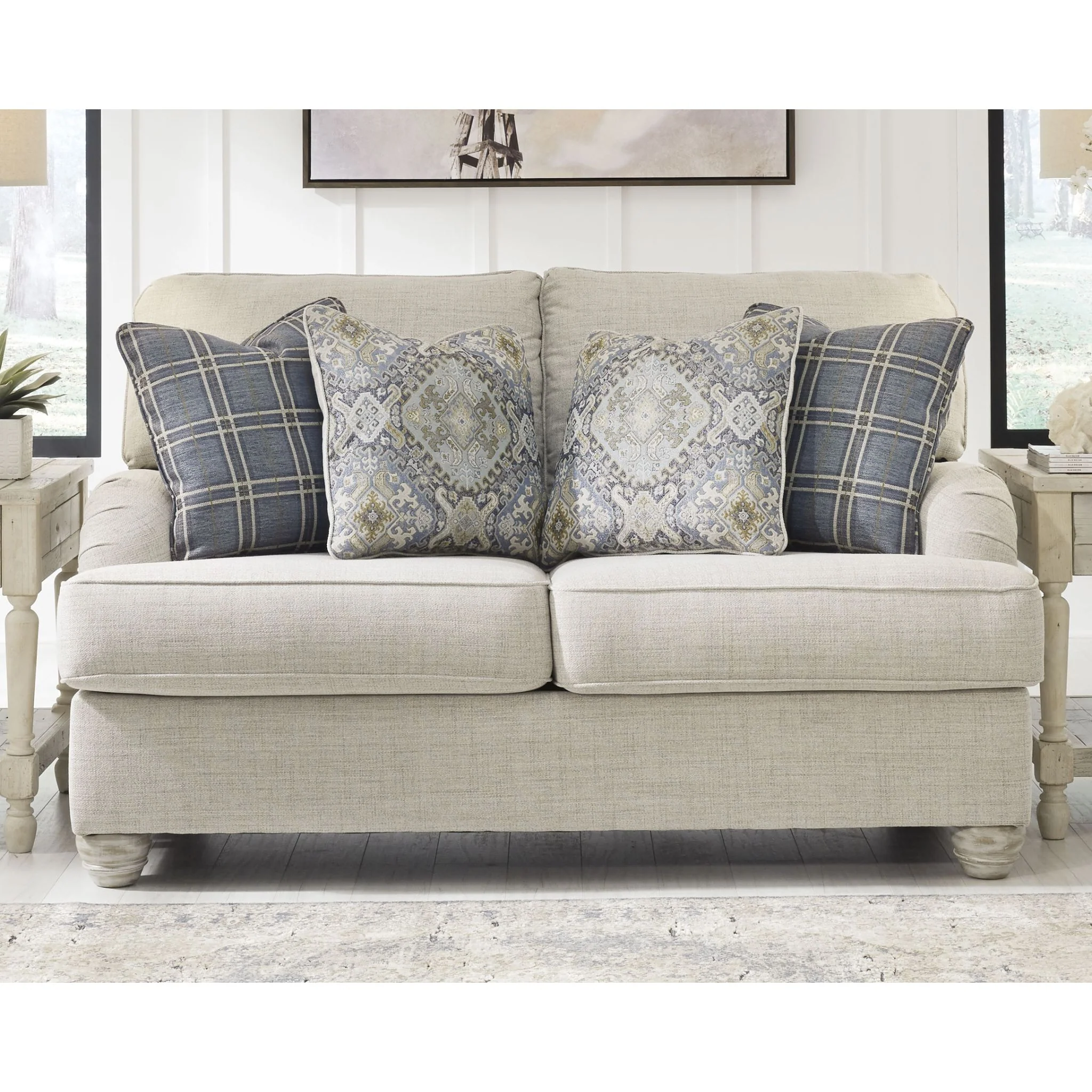 Traemore Loveseat - Linen - Image 2