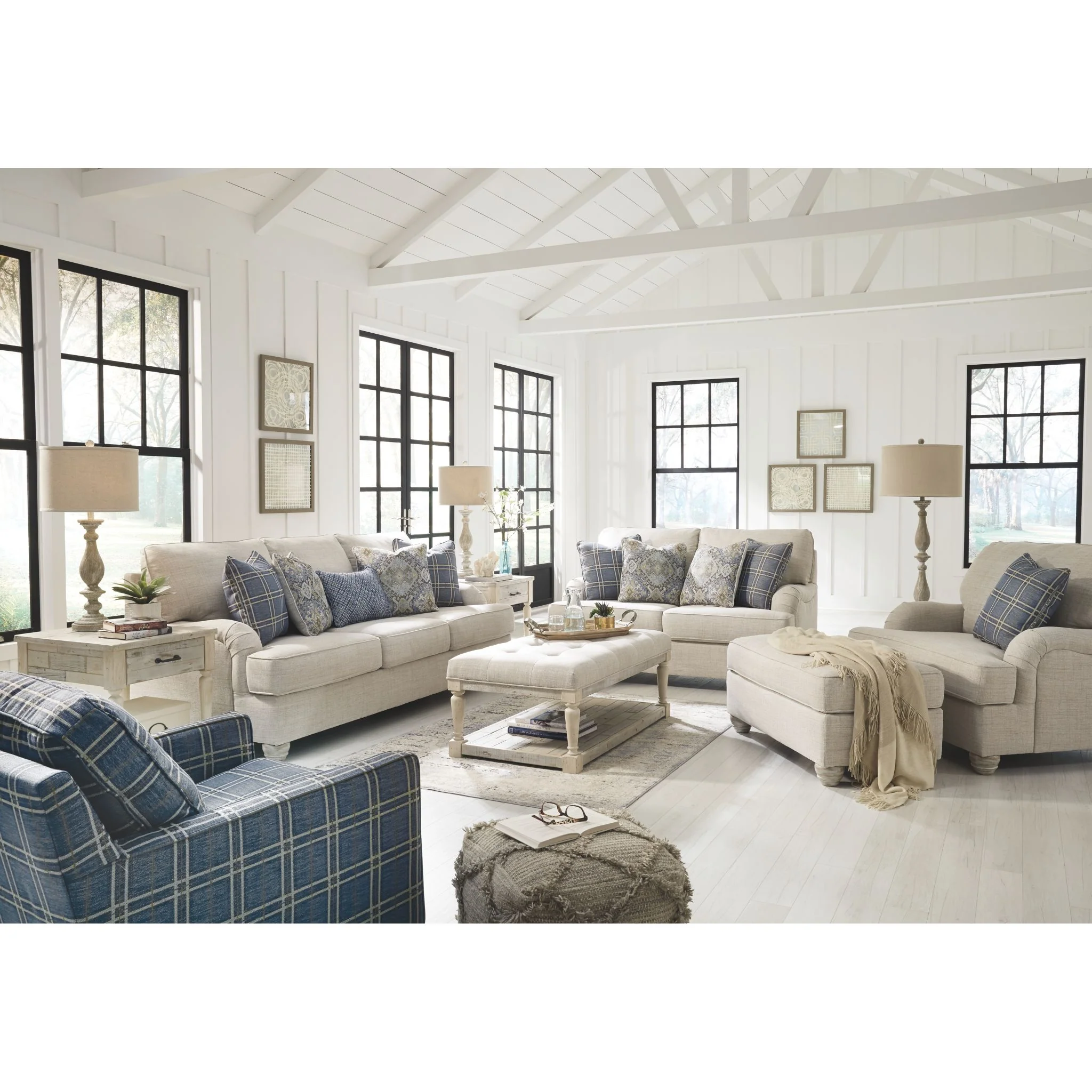 Traemore Loveseat - Linen - Image 6