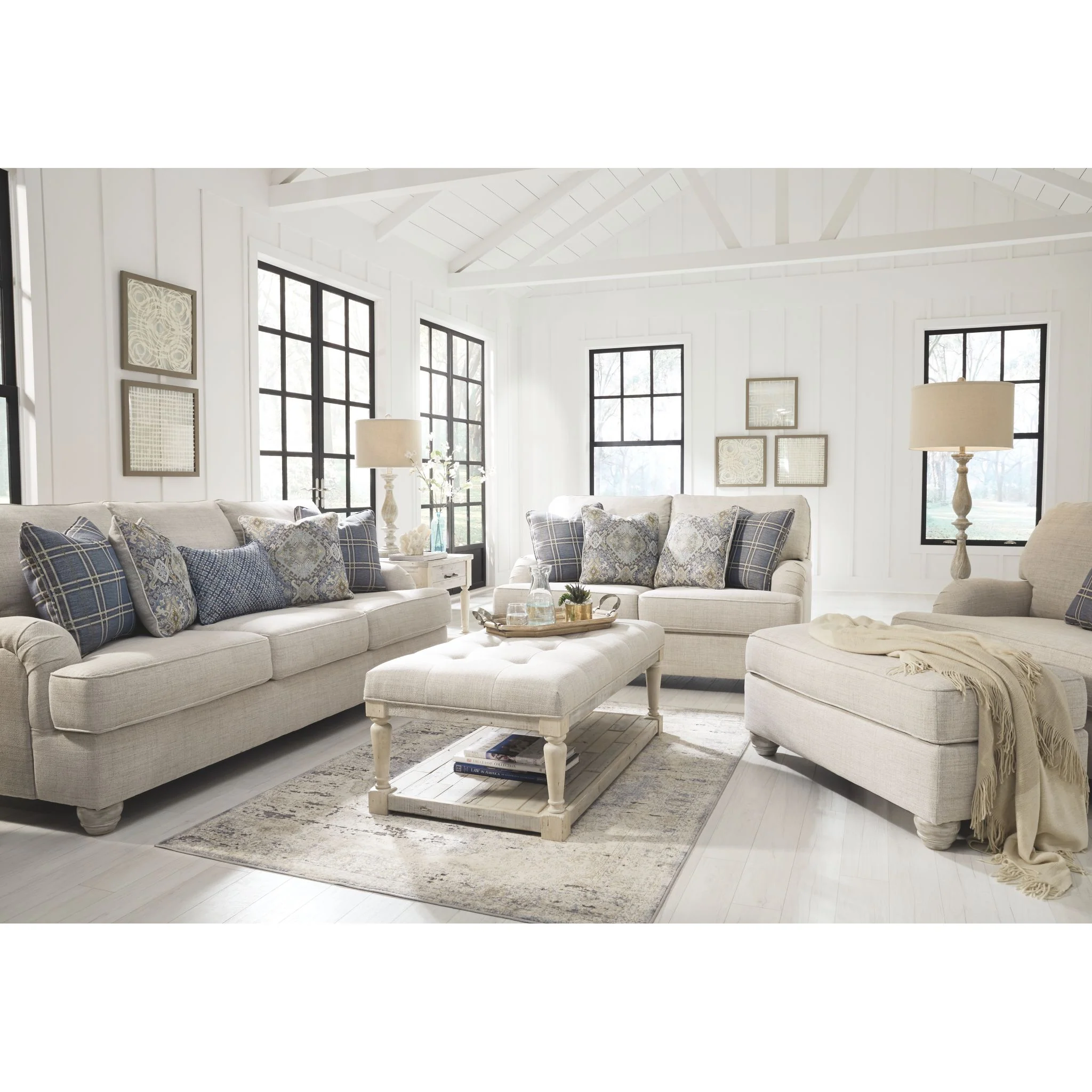 Traemore Loveseat - Linen - Image 7