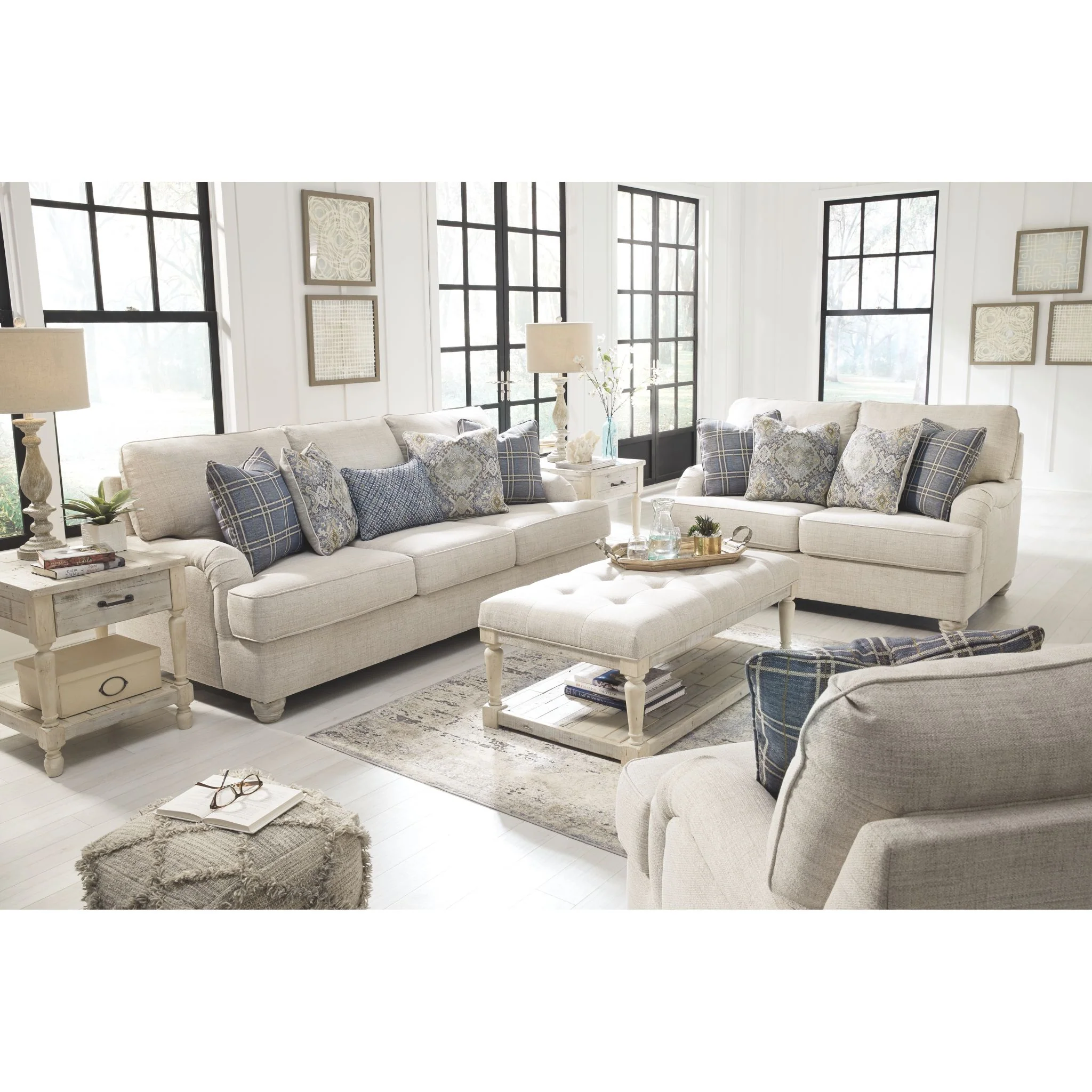 Traemore Loveseat - Linen - Image 9