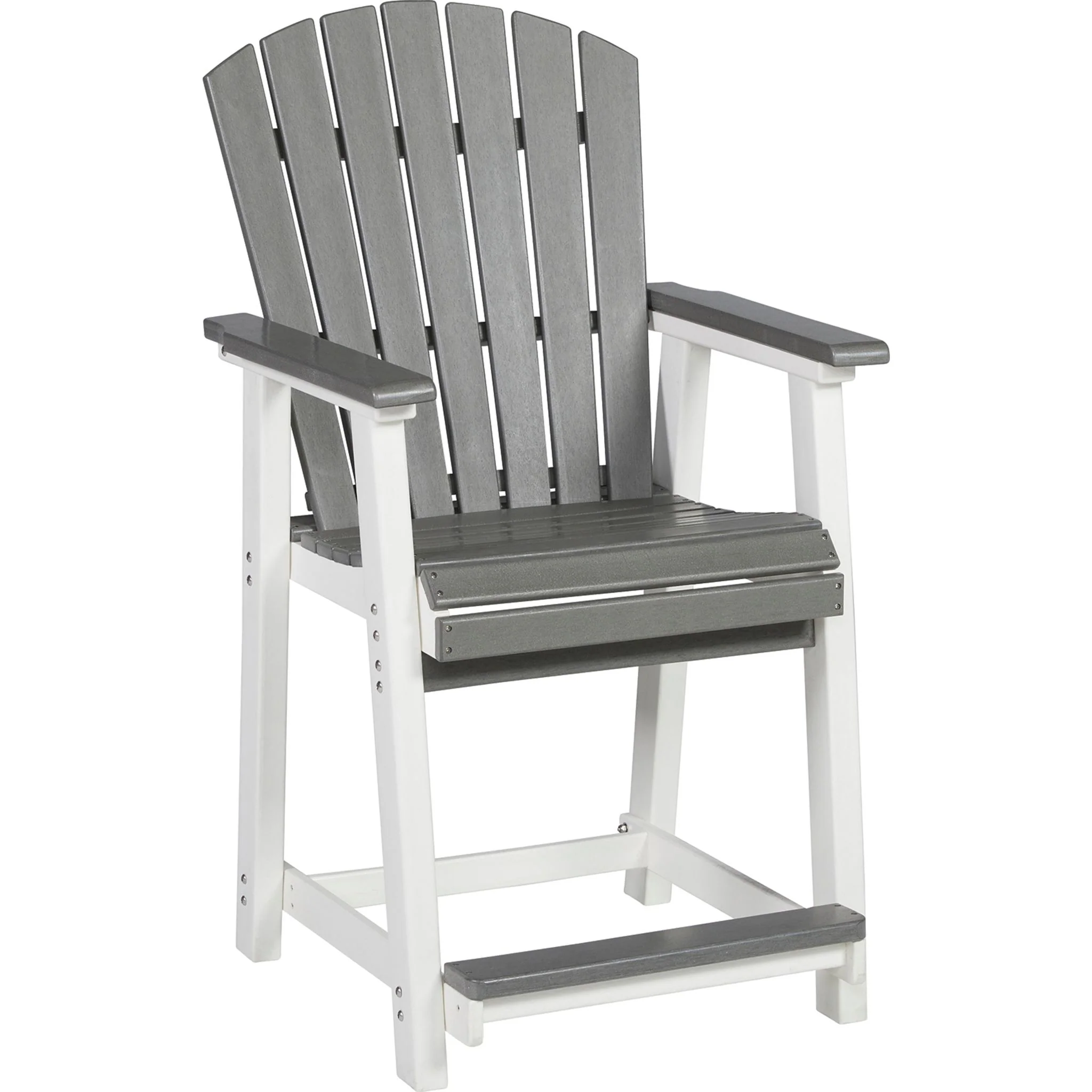 Transville Outdoor Counter Height Stool (set of 2) - Gray/White - Image 4