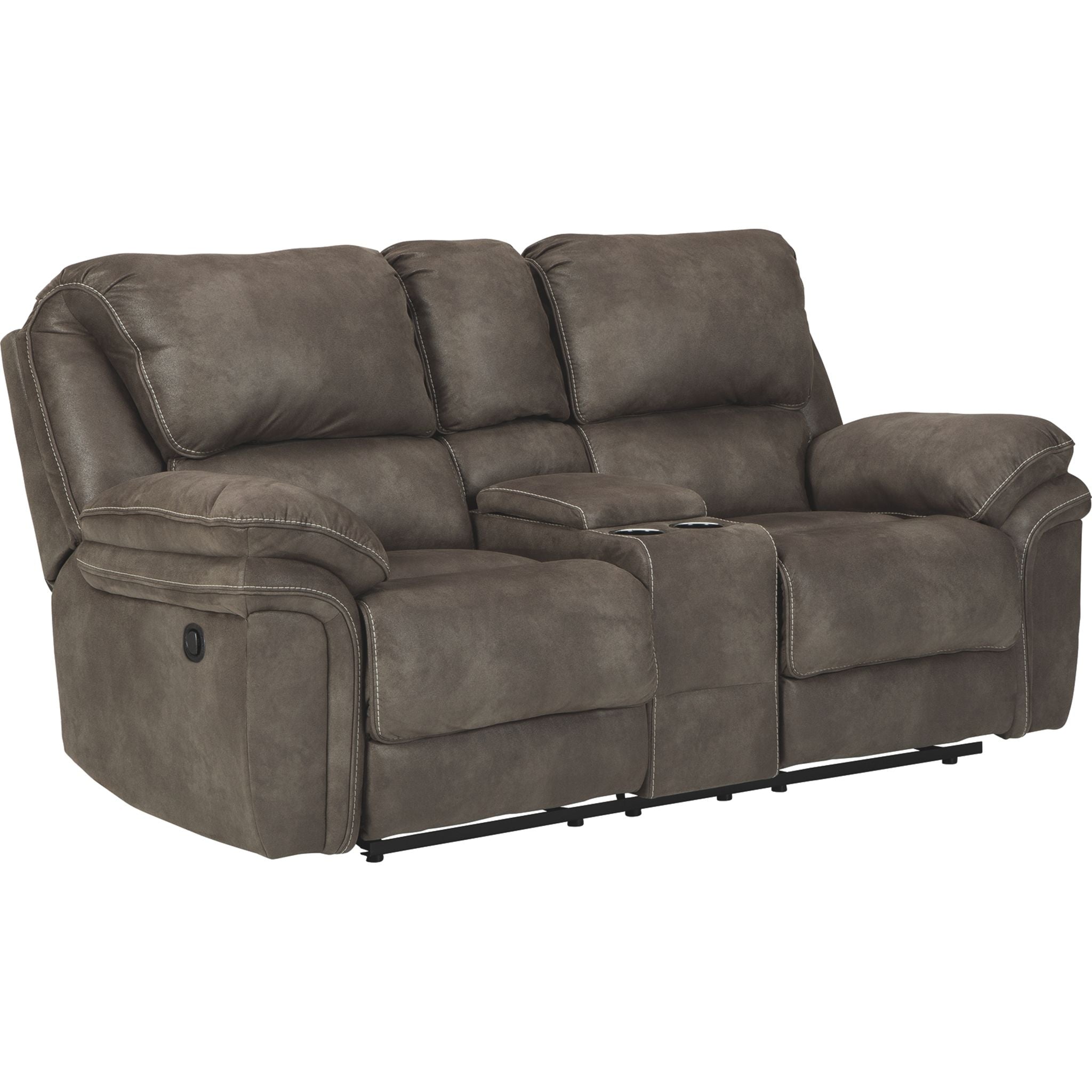 Trementon Reclining Loveseat with Console - Graphite