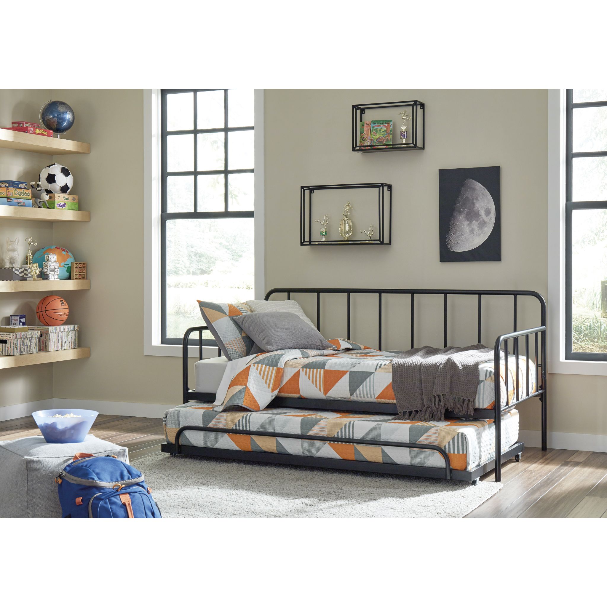 Trentlore Twin Metal Bed - Black - Image 2