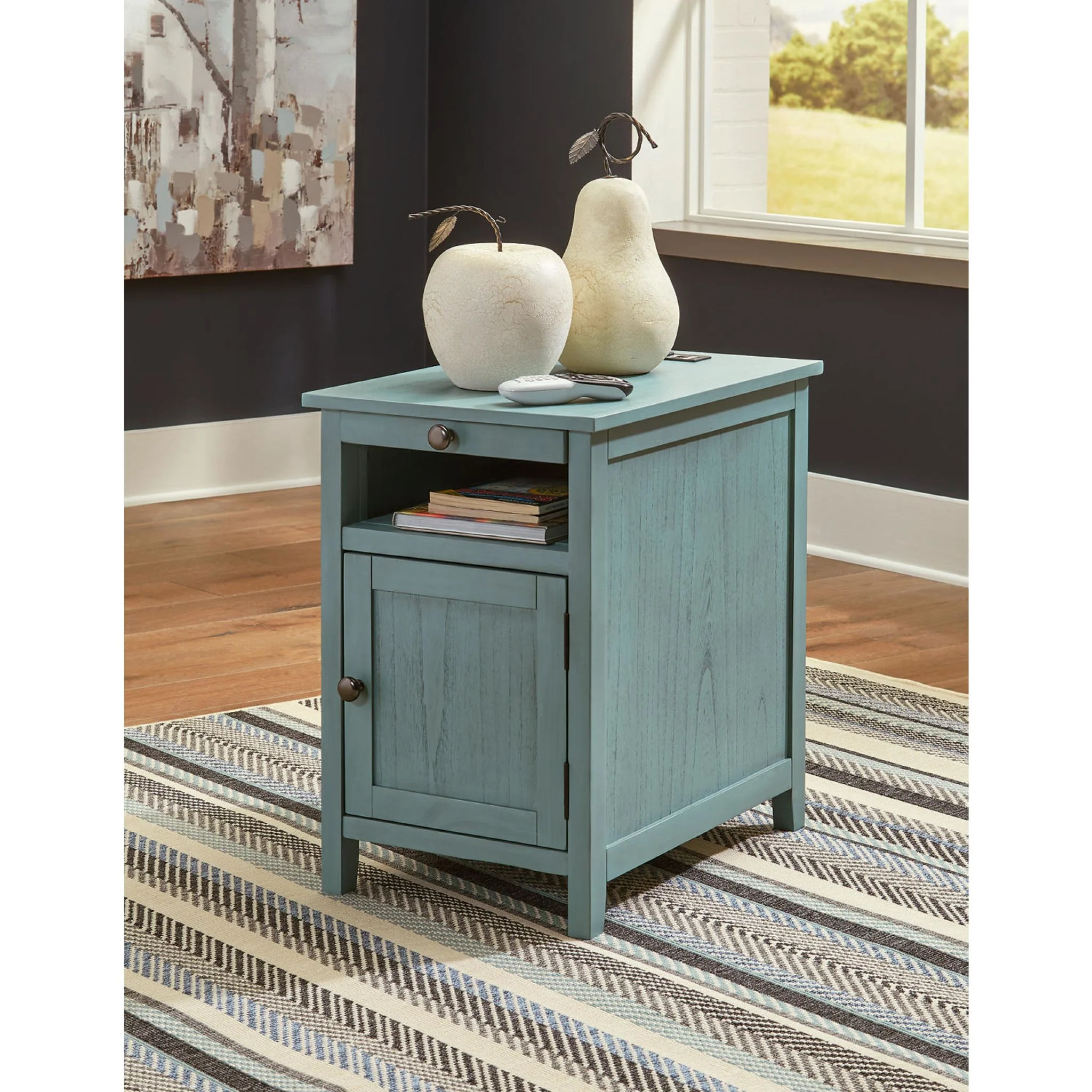 Treytown Accent Table - Teal - Image 16