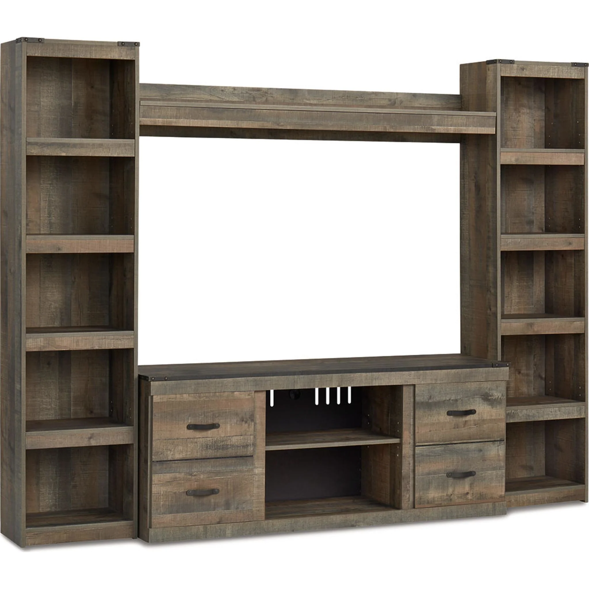 Trinell 4 Piece Entertainment Unit - Brown