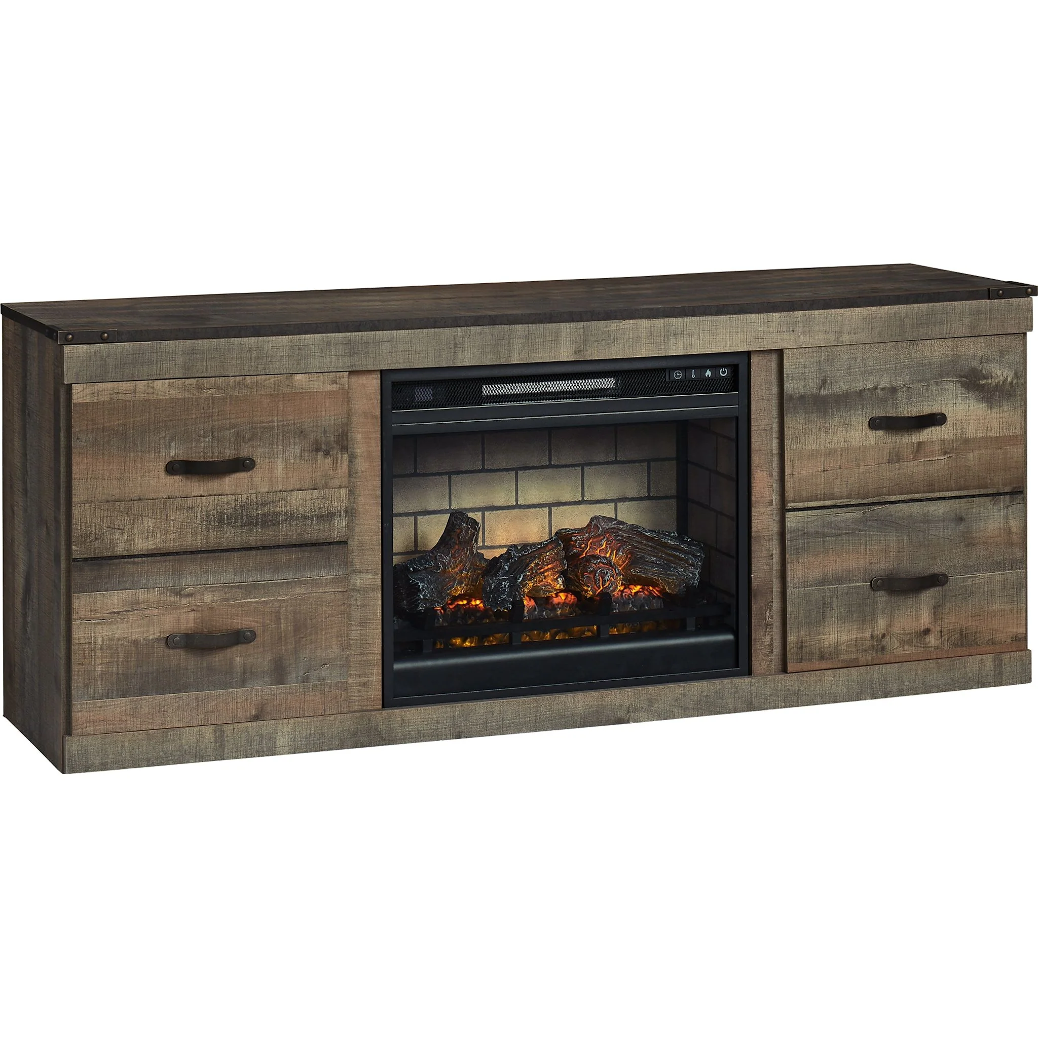 Trinell 5 Piece Entertainment Unit - Brown - Image 2