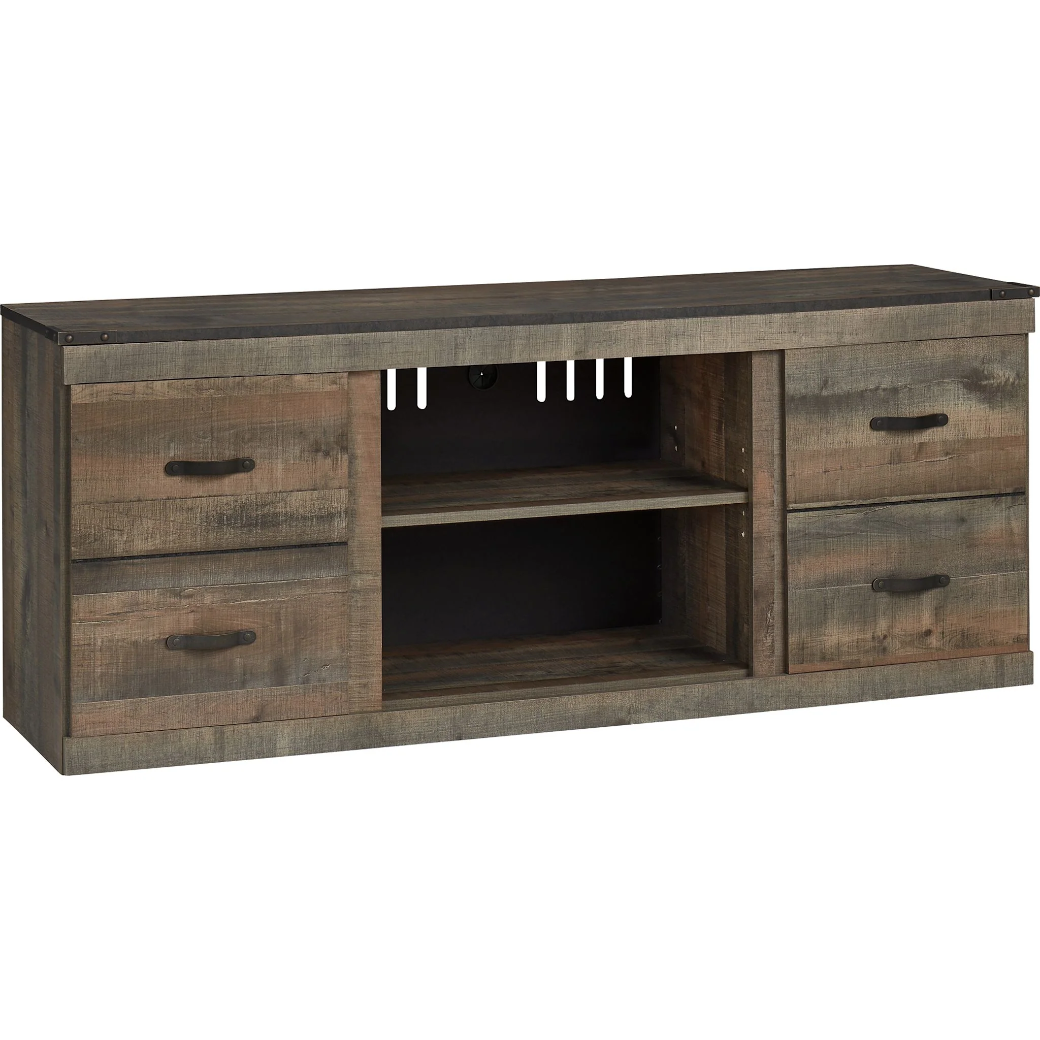 Trinell 5 Piece Entertainment Unit - Brown - Image 5