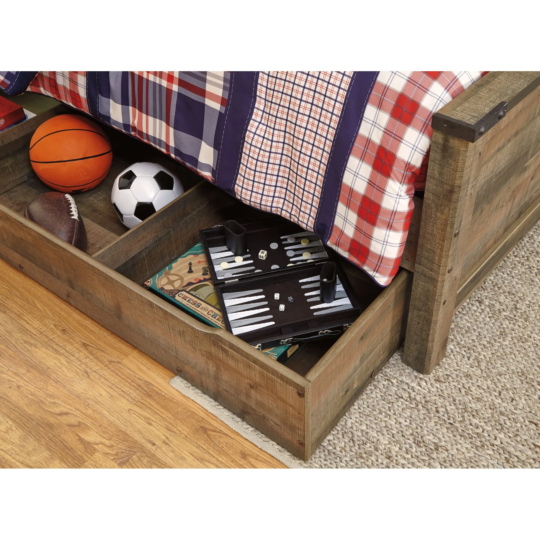 Trinell 5 Piece Full Storage Bed - Brown - Image 4