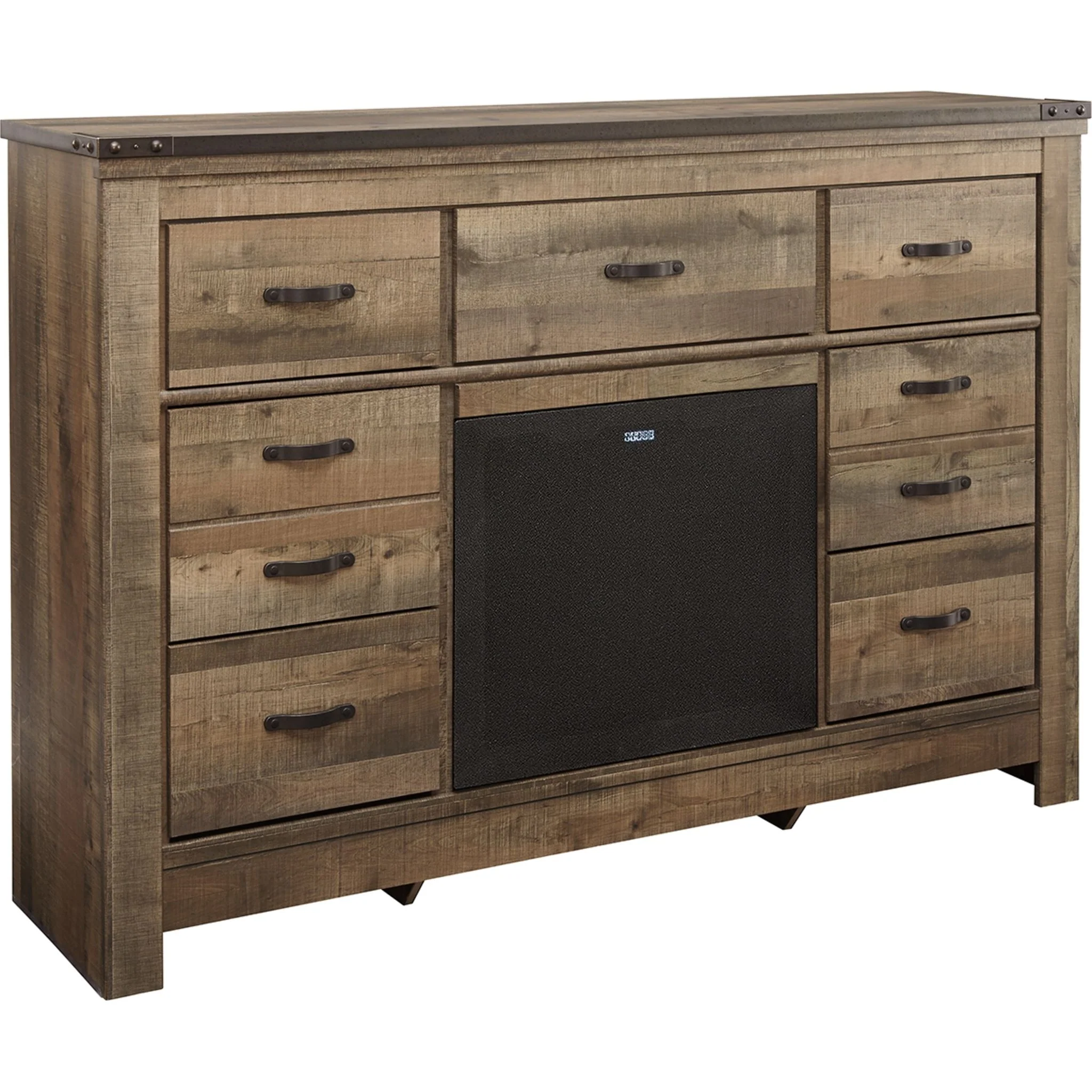 Trinell Dresser w/Fireplace - Brown - Image 11