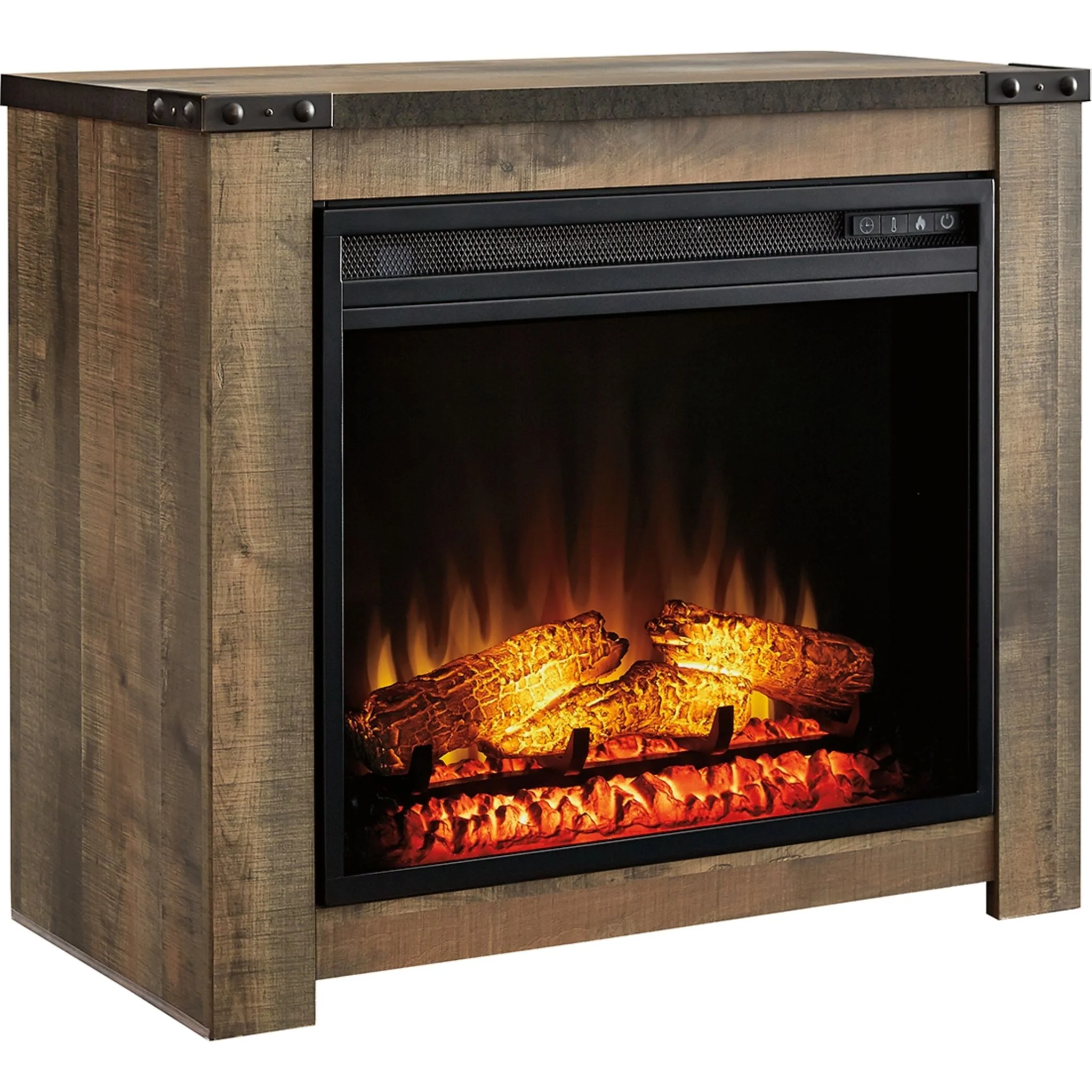 Trinell Fireplace Mantel with Insert - Brown