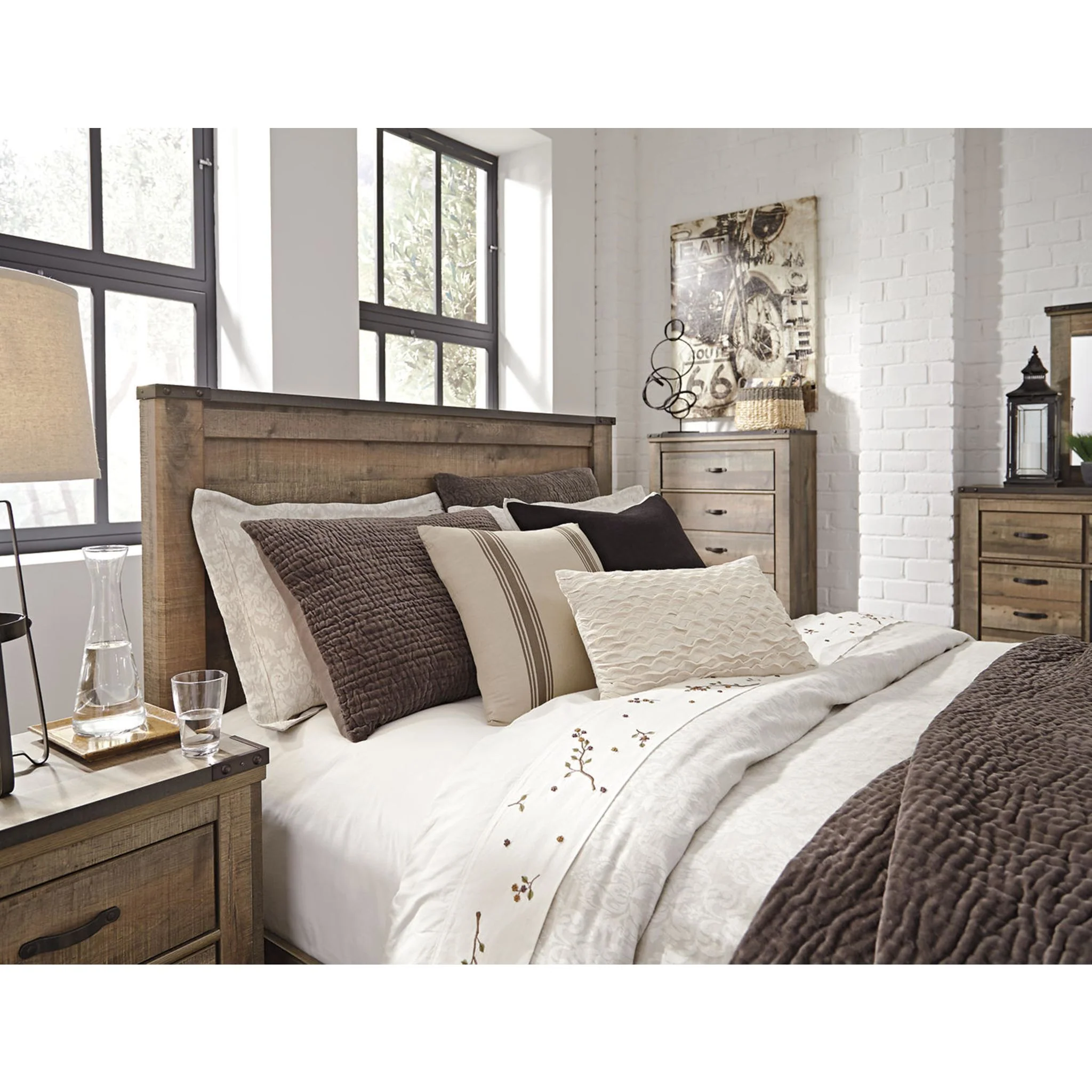 Trinell King Panel Headboard - Rustic - Image 13