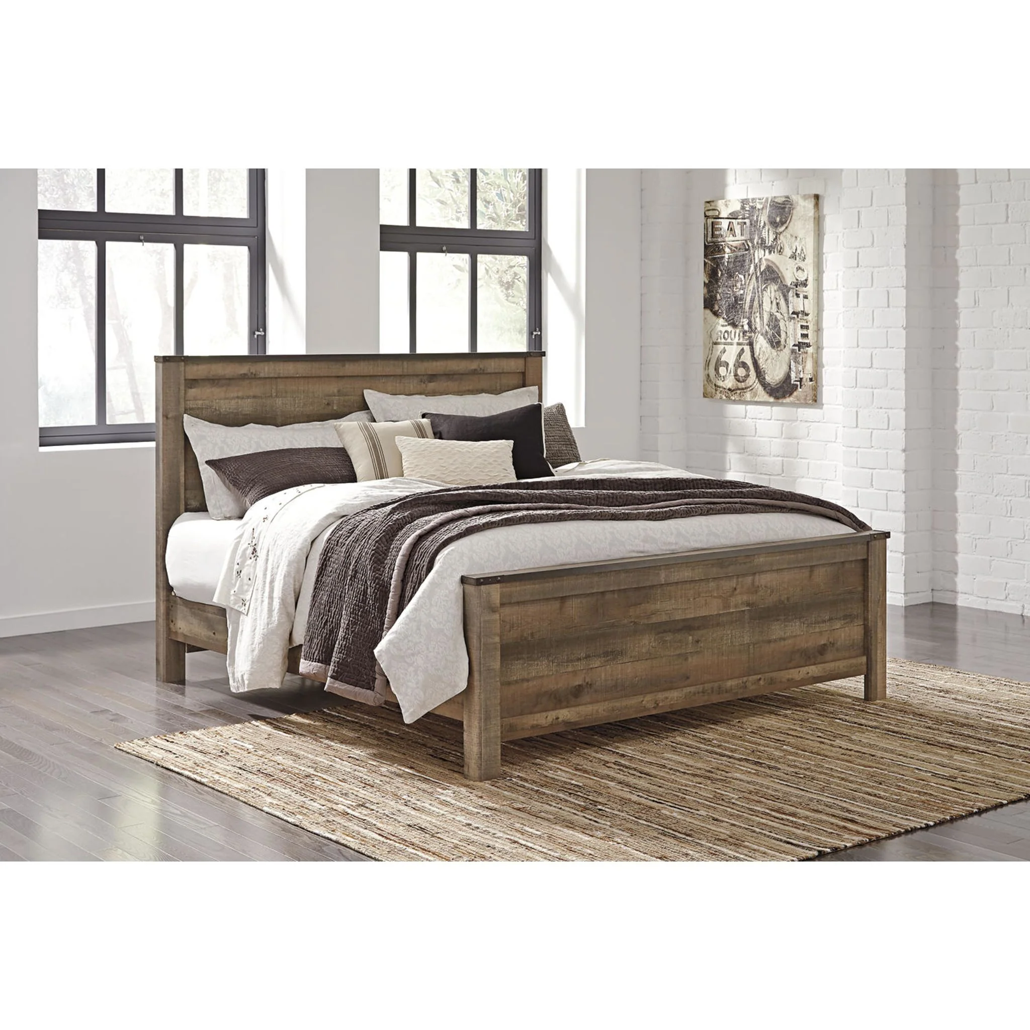 Trinell King Panel Headboard - Rustic - Image 14