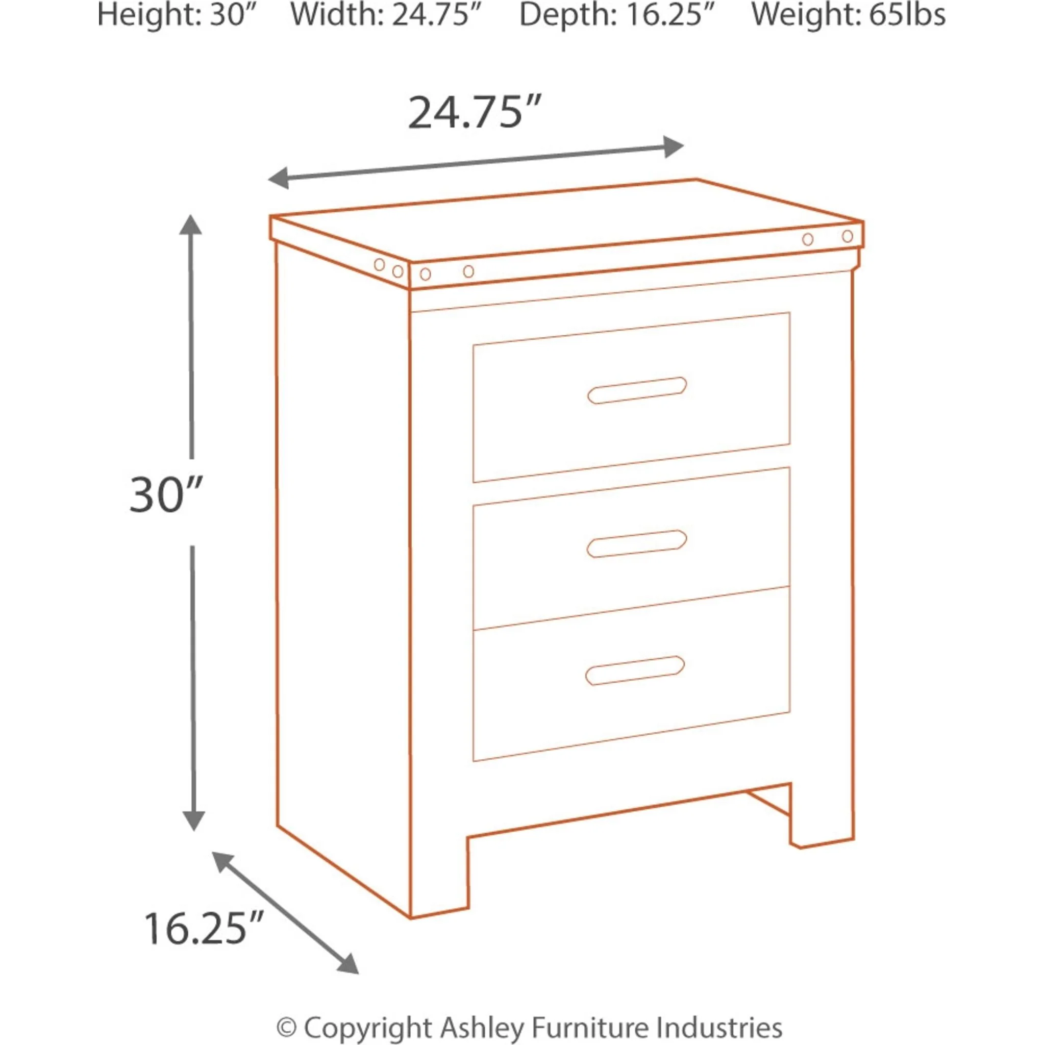Trinell Nightstand - Rustic - Image 6