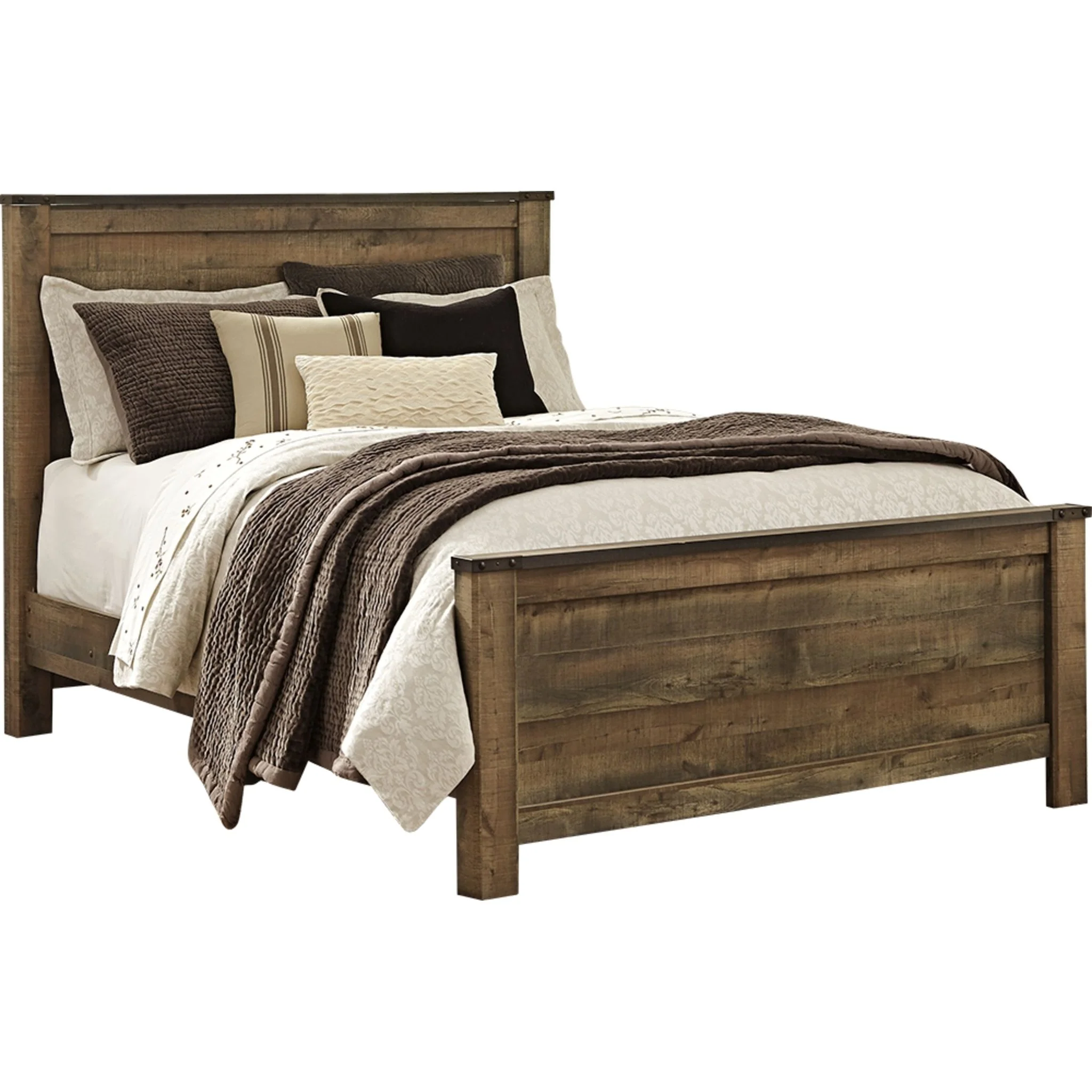 Trinell Panel Bed - Brown
