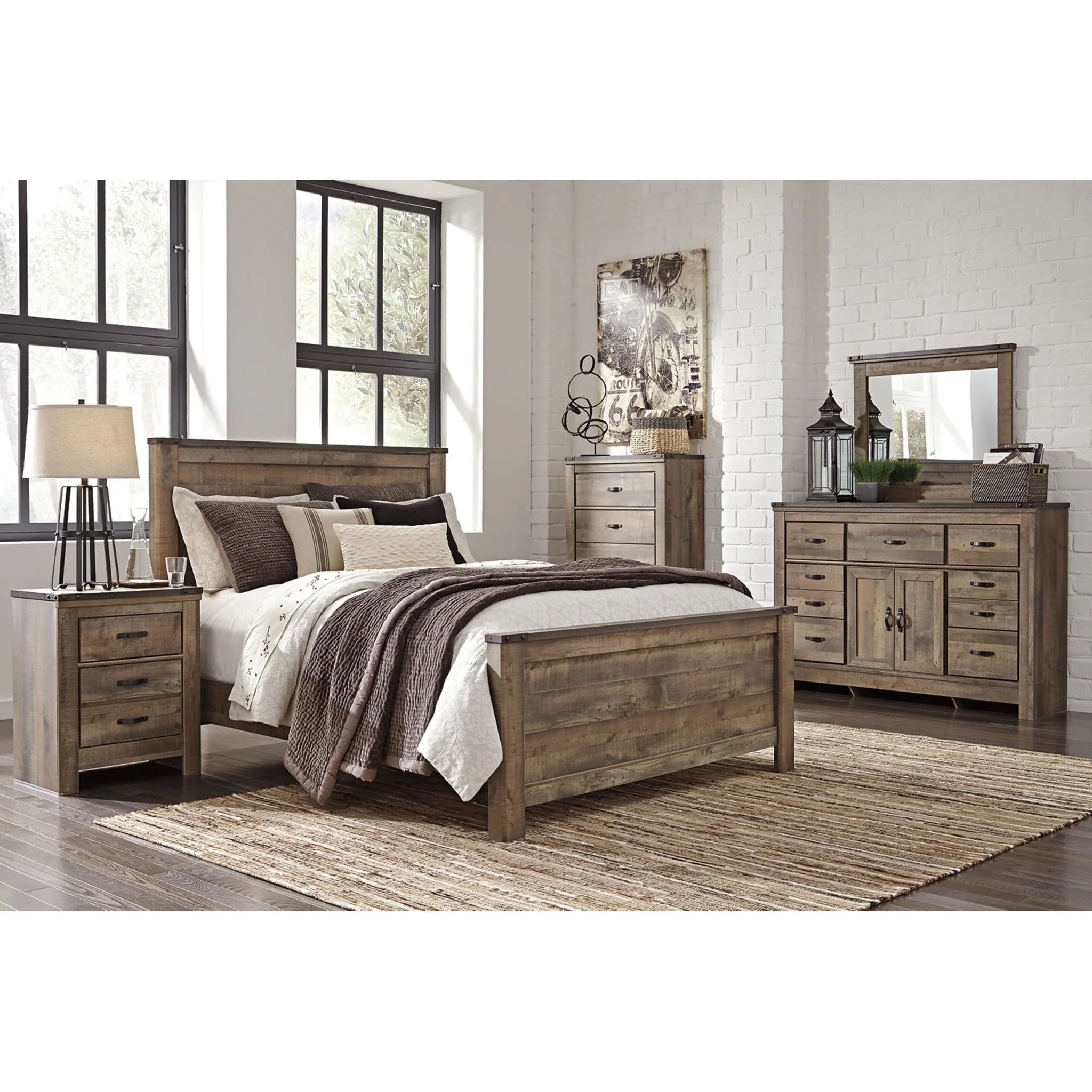Trinell Panel Bed - Brown - Image 12
