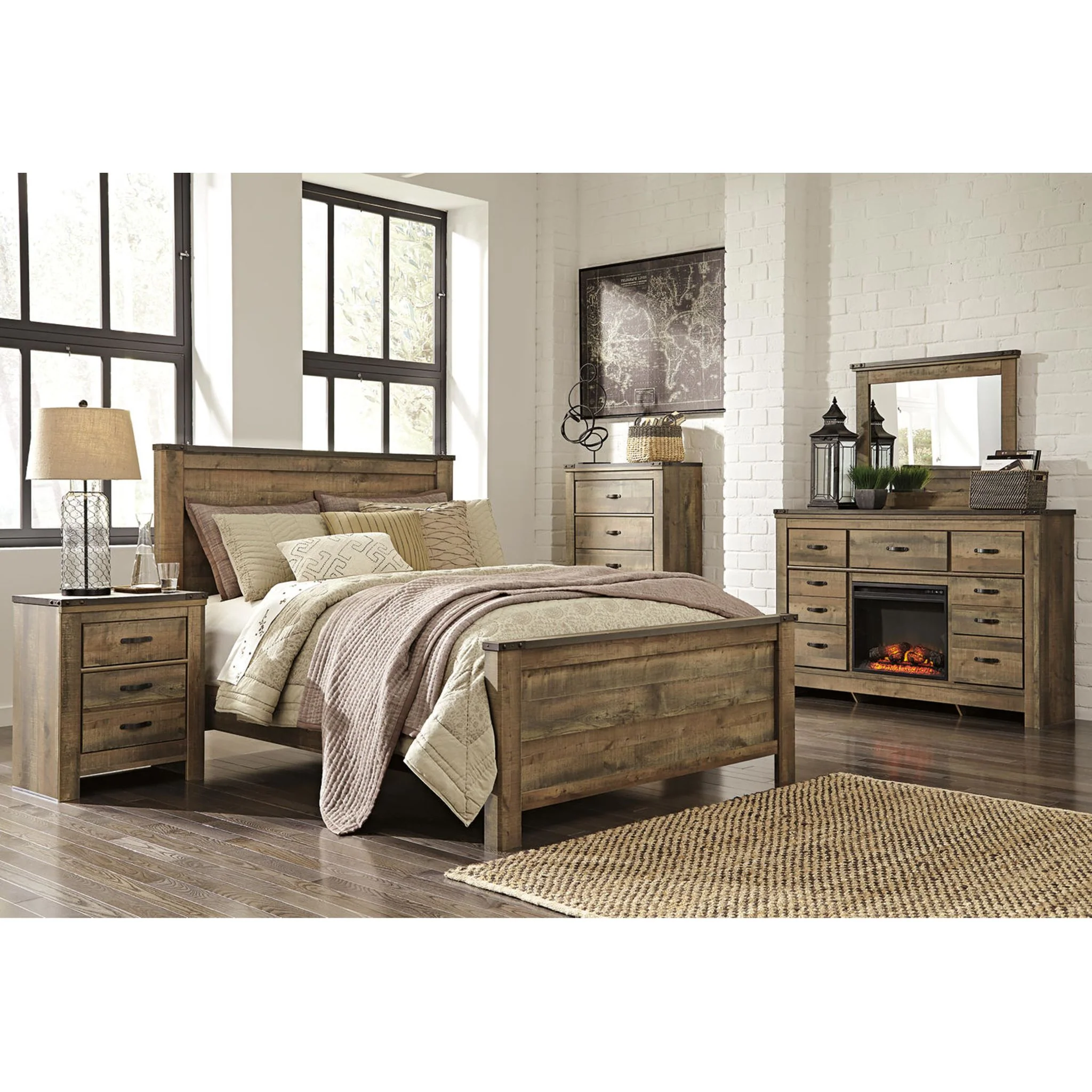 Trinell Panel Bed - Brown - Image 13