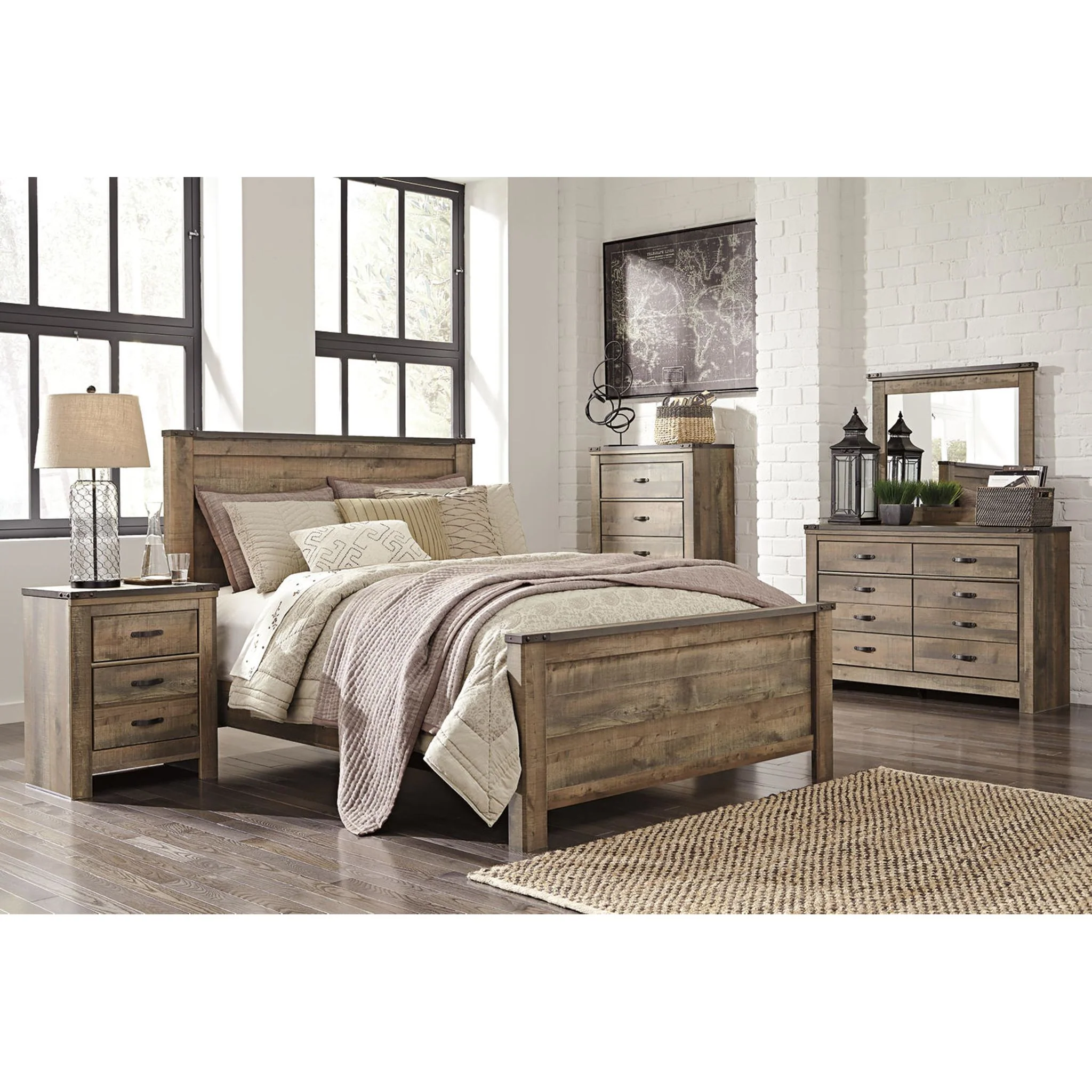 Trinell Panel Bed - Brown - Image 9