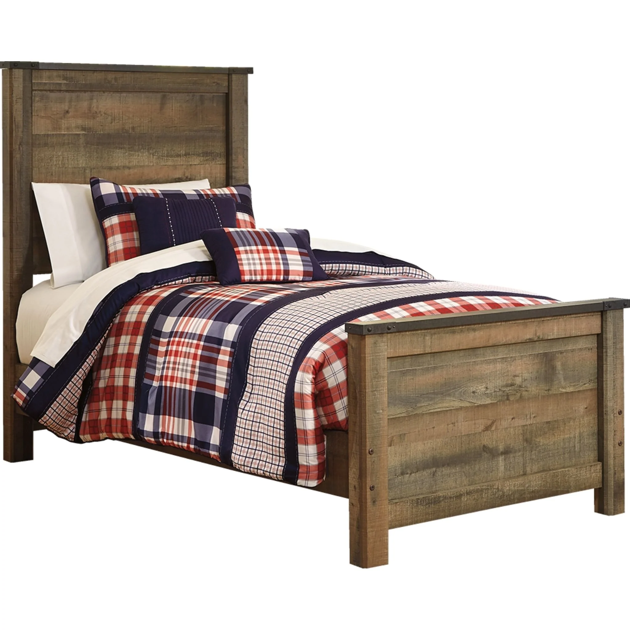 Trinell Panel Bed - Brown