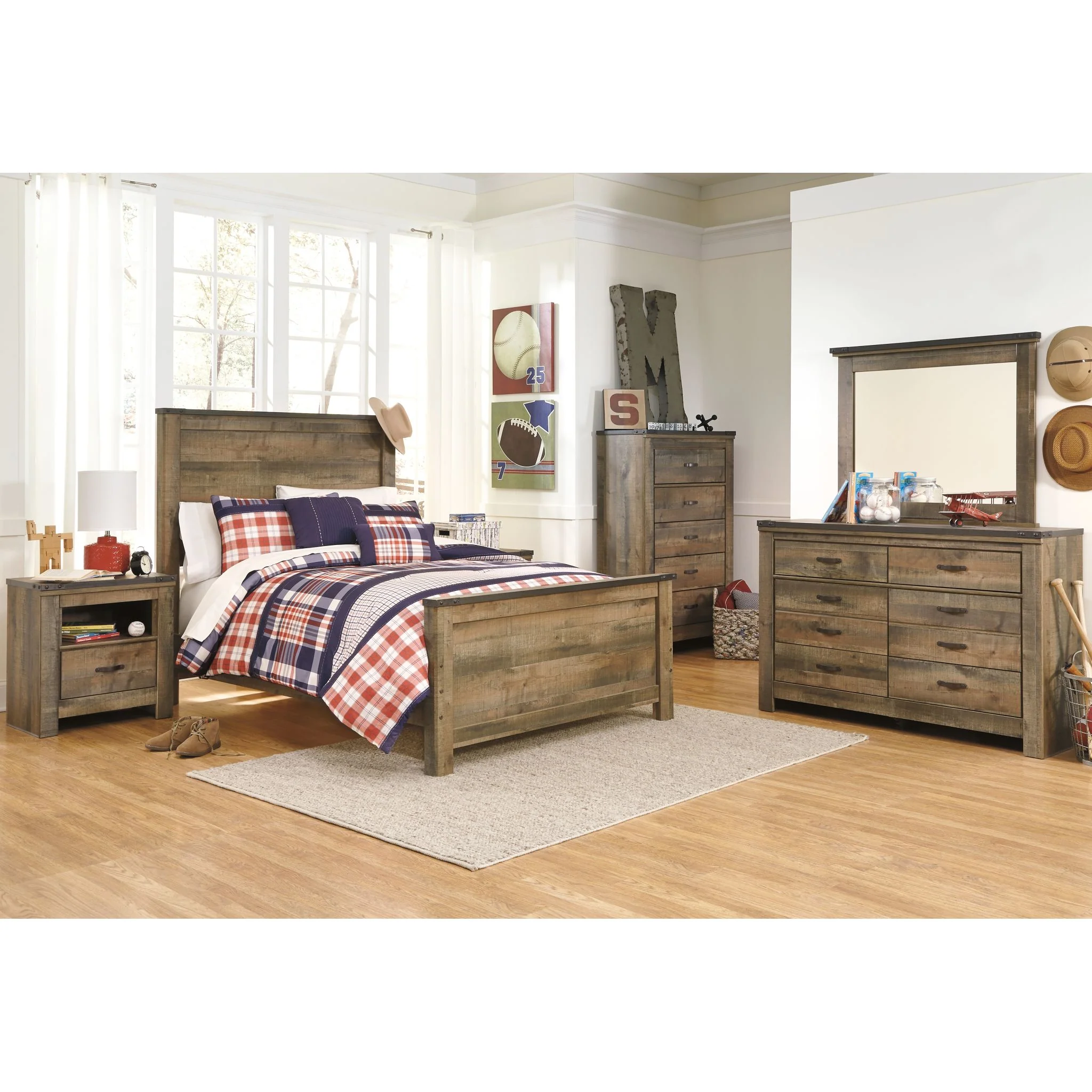 Trinell Panel Bed - Brown - Image 15