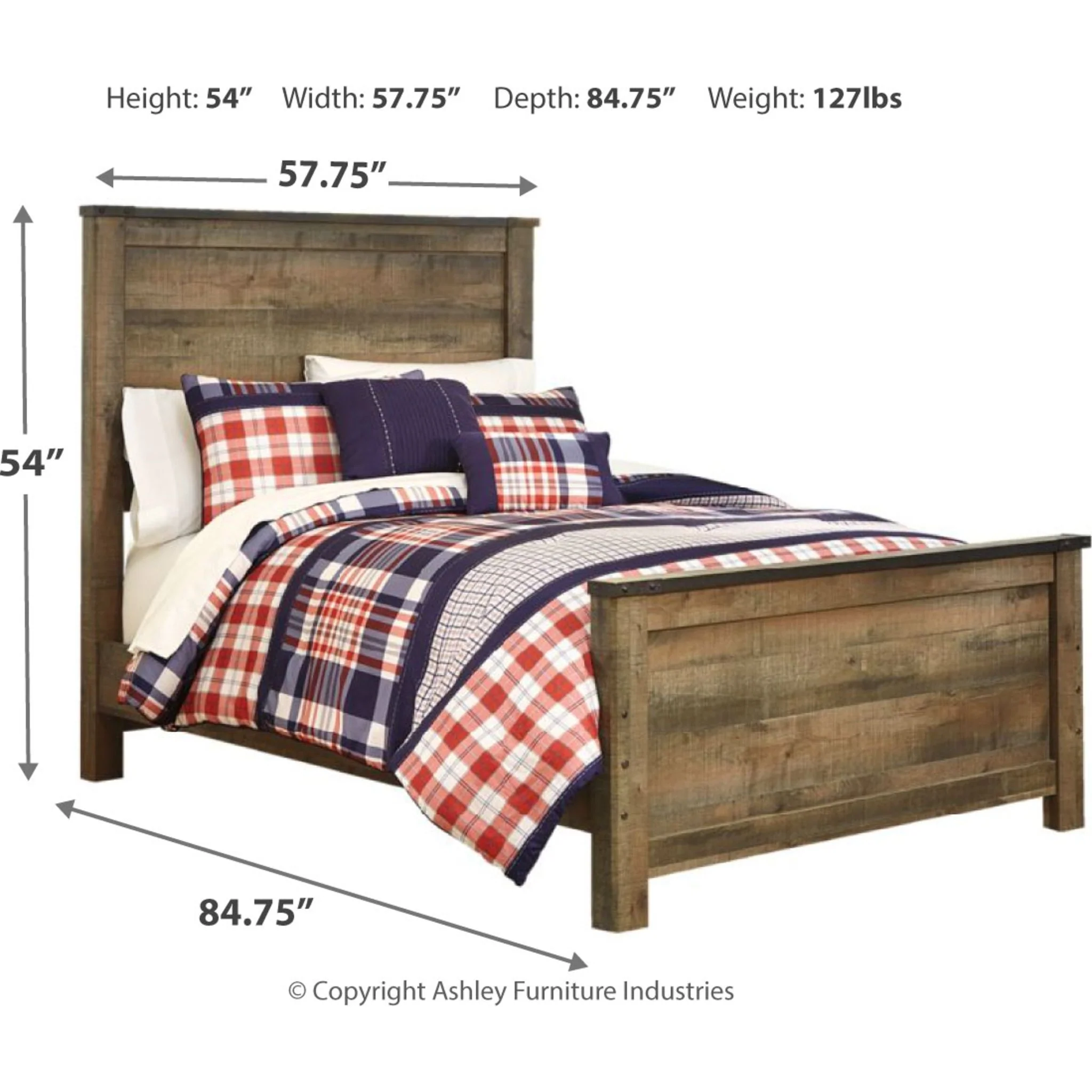 Trinell Panel Bed - Brown - Image 16