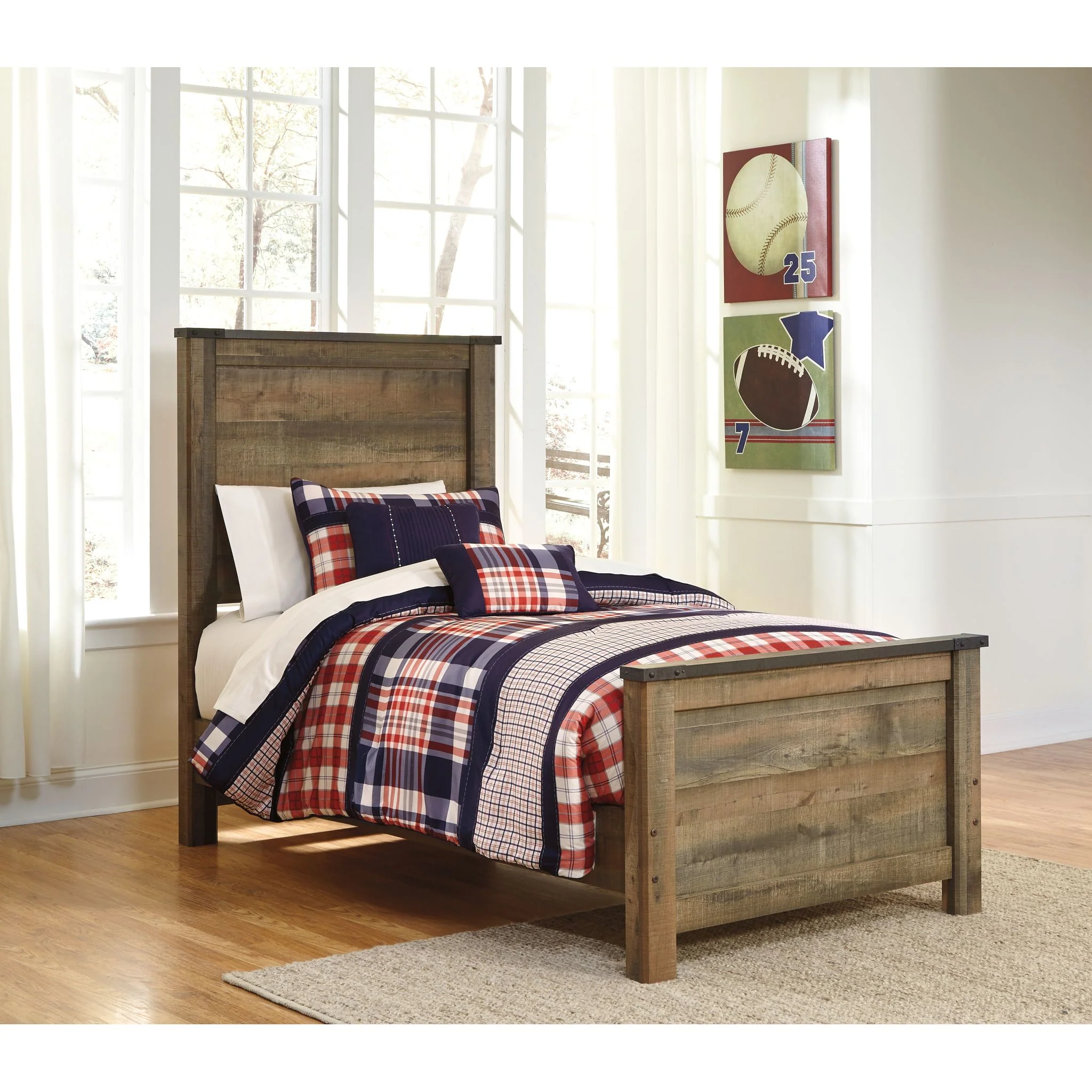Trinell Panel Bed - Brown - Image 2