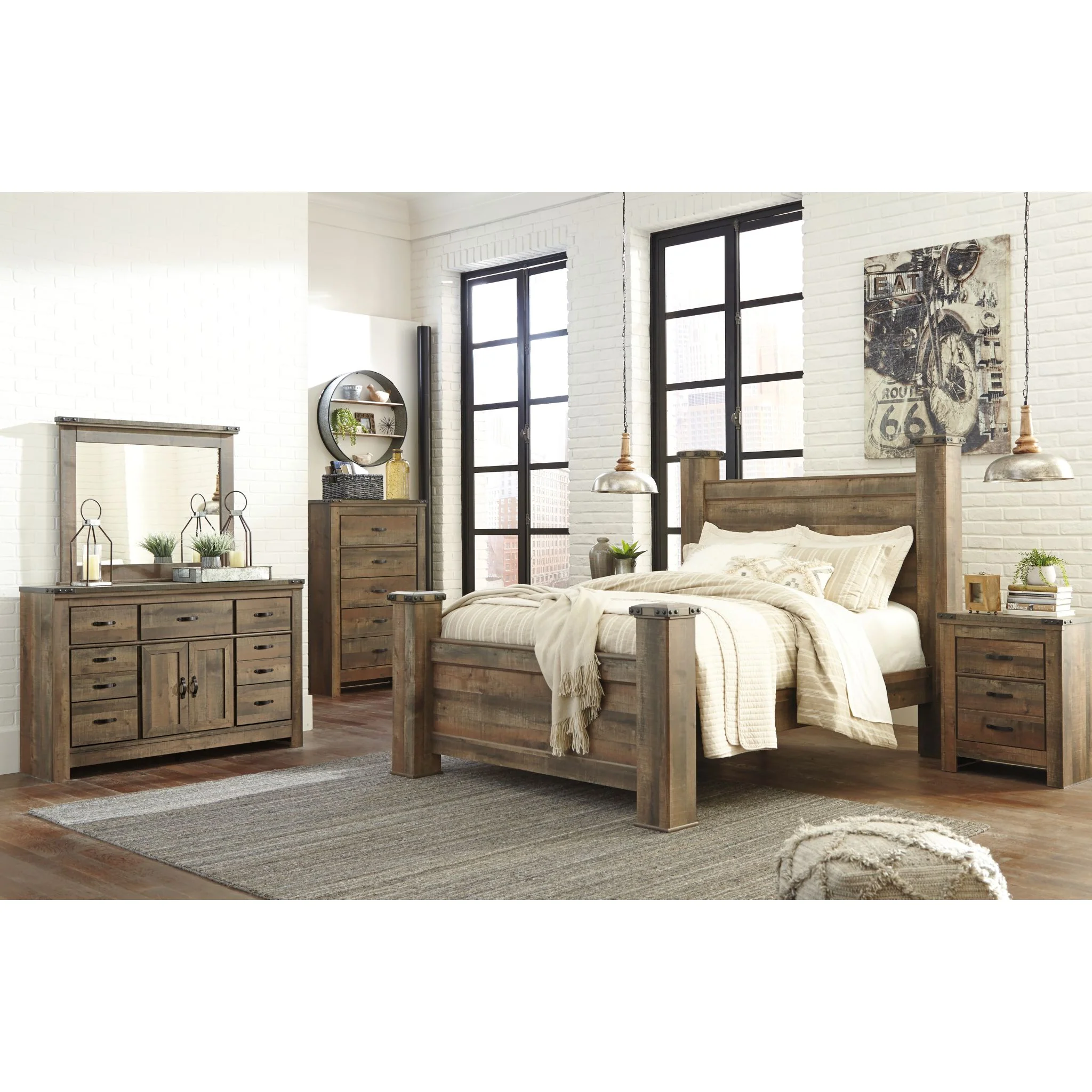 Trinell Poster Bed - Brown - Image 4