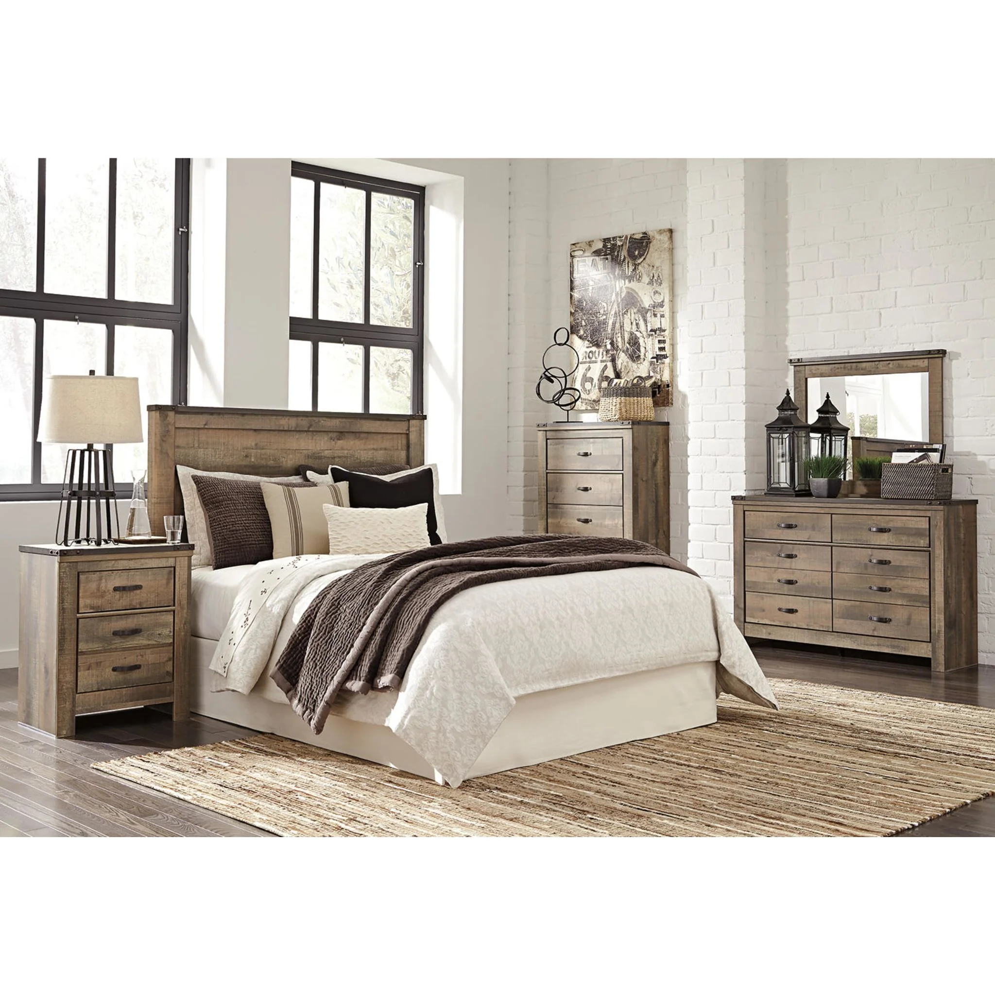 Trinell Queen Panel Headboard - Rustic - Image 14