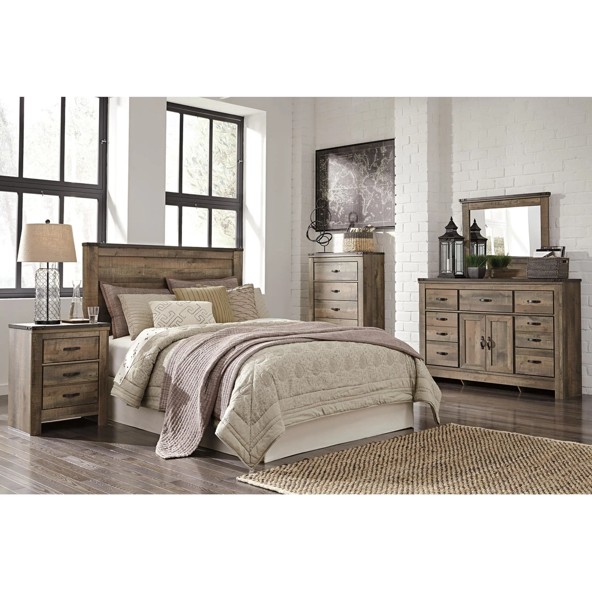 Trinell Queen Panel Headboard - Rustic - Image 16