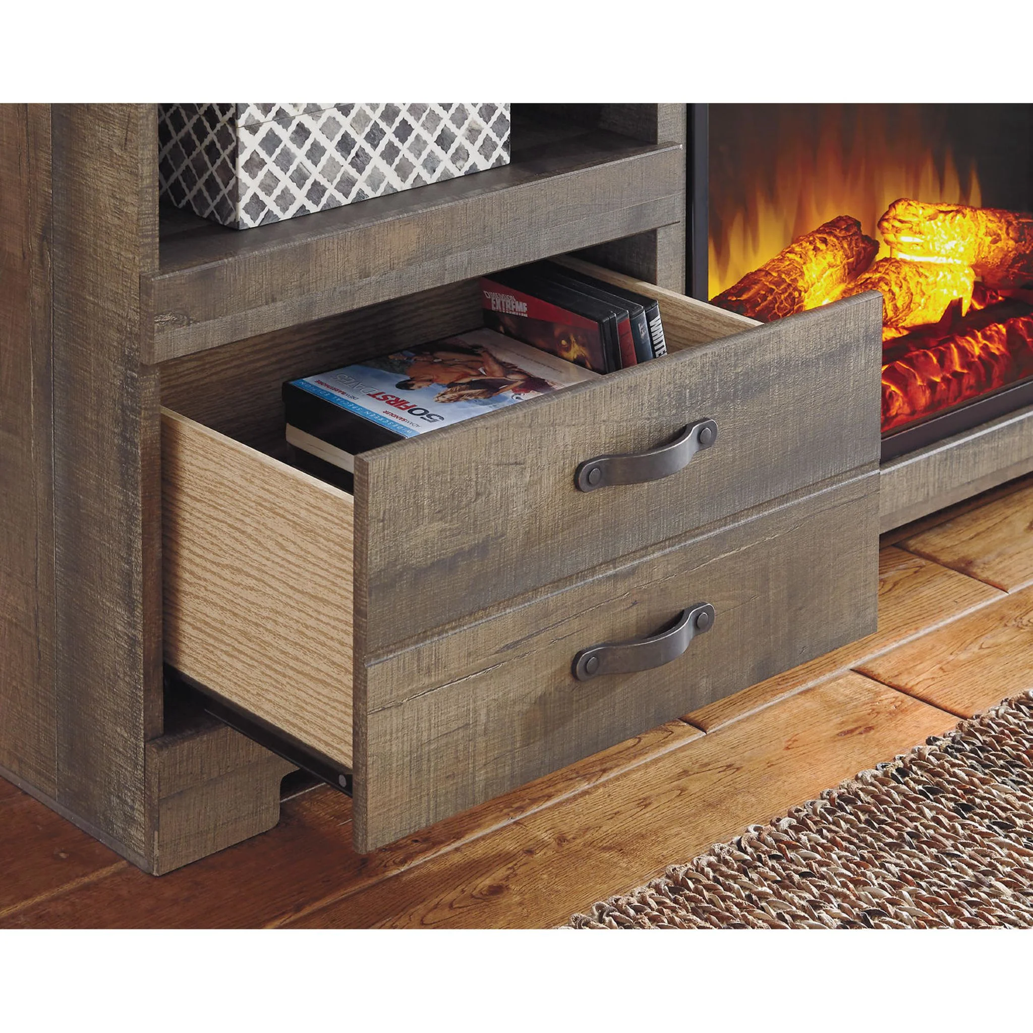 Trinell TV Stand - Brown - Image 11