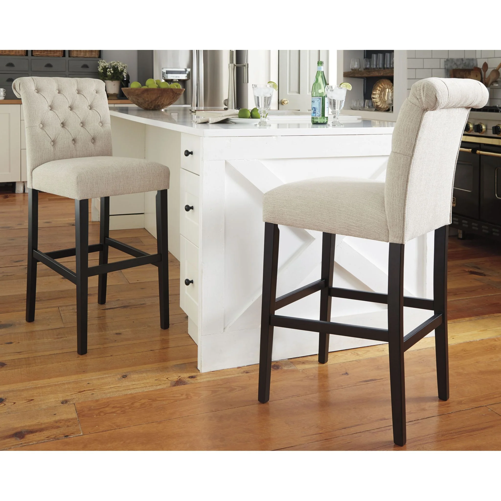 Tripton 2 Bar Stools - Linen - (PKG000455) - Image 2