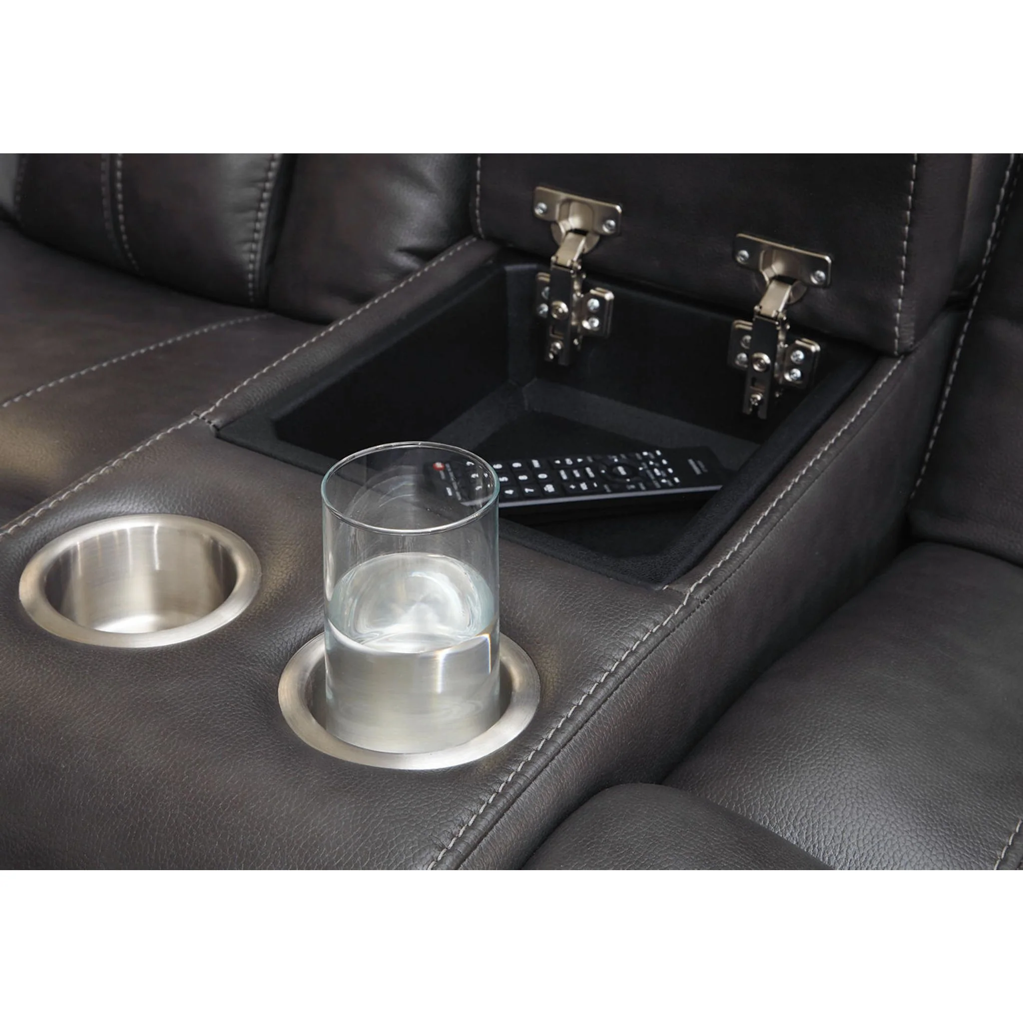 Turbulance Power Reclining Loveseat With Power Headrest - Quarry - Image 9