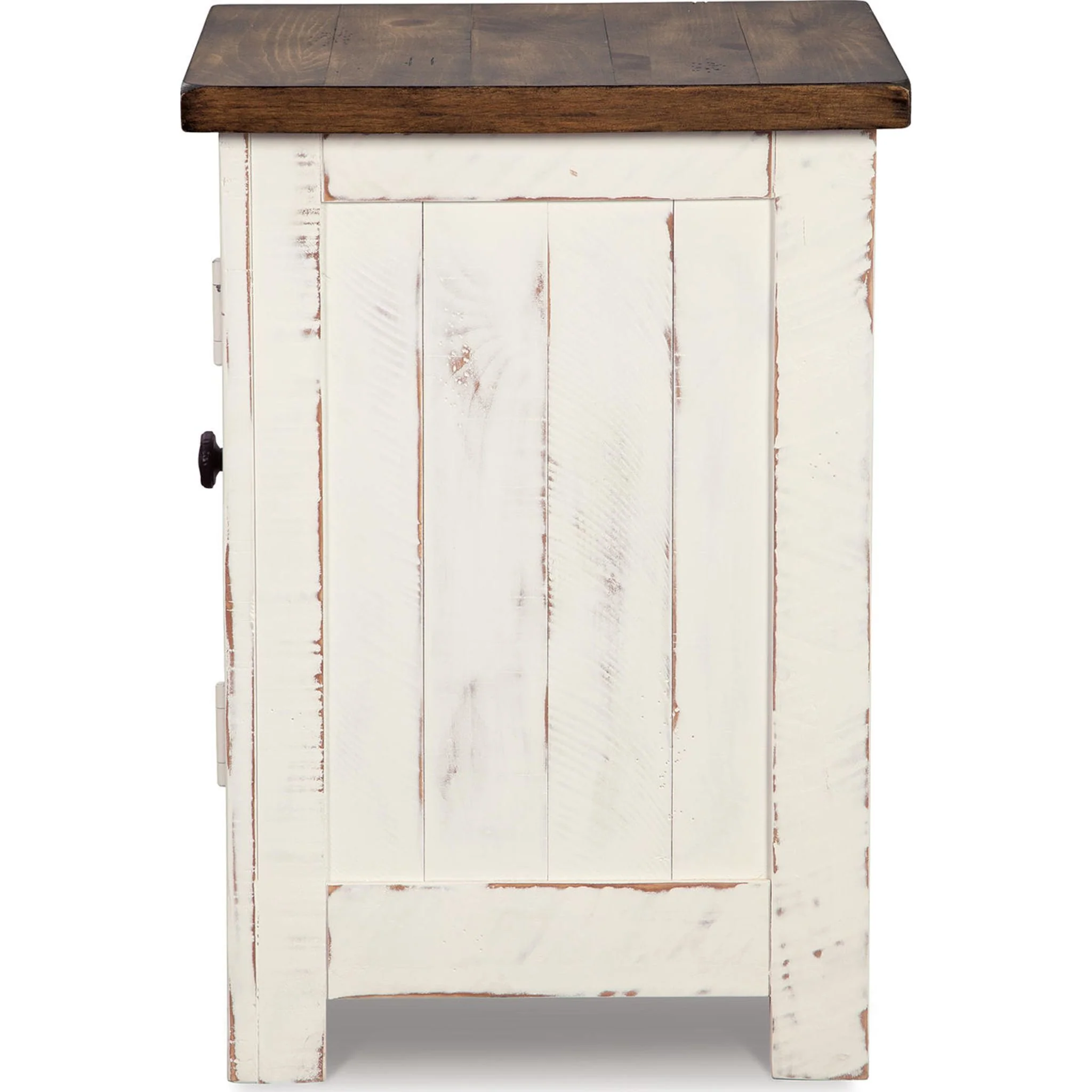 Turnbridge Wells Chair Side End Table - White/Brown - Image 13