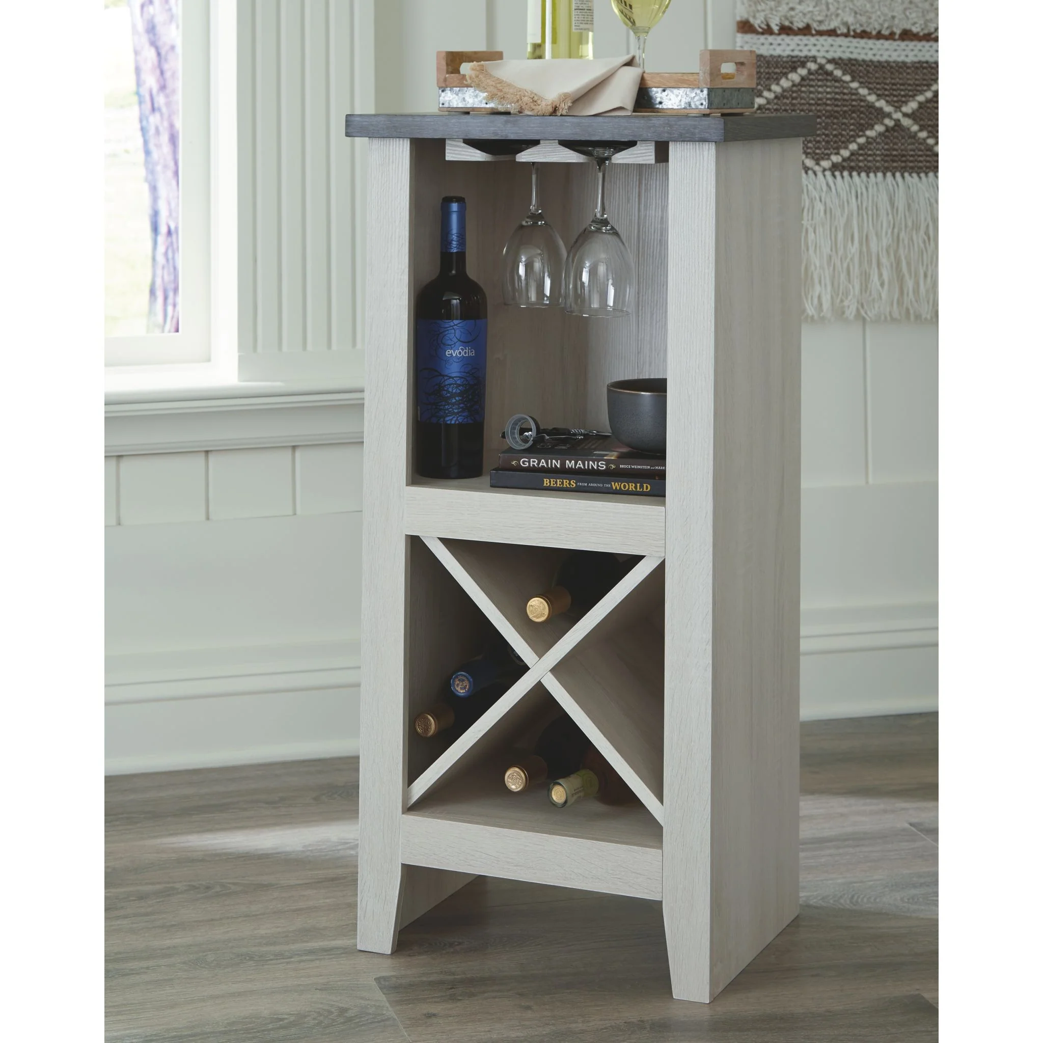 Turnley Wine Cabinet - Antique White - Image 2