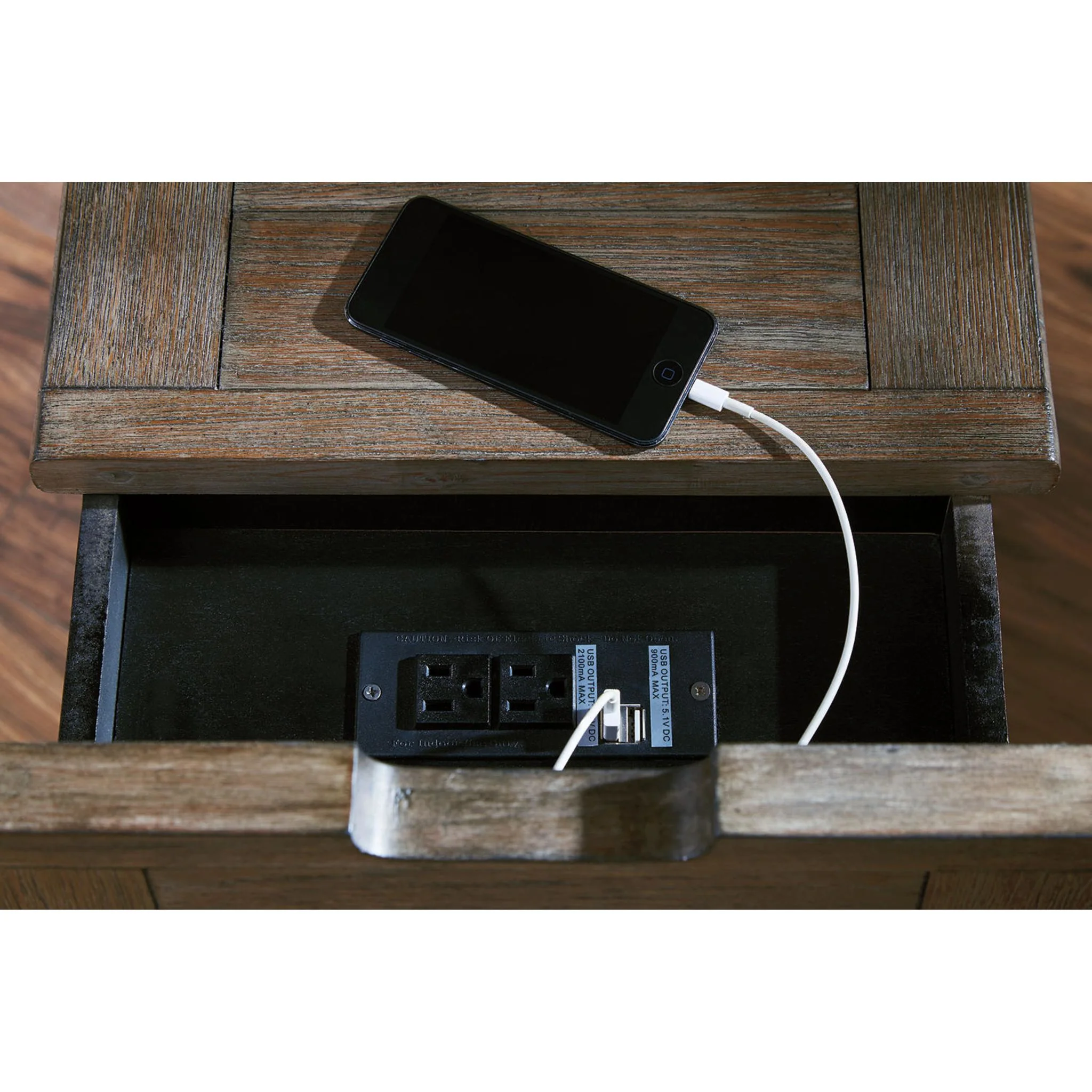 Tyler Creek Chair Side End Table - Grayish Brown/Black - Image 18