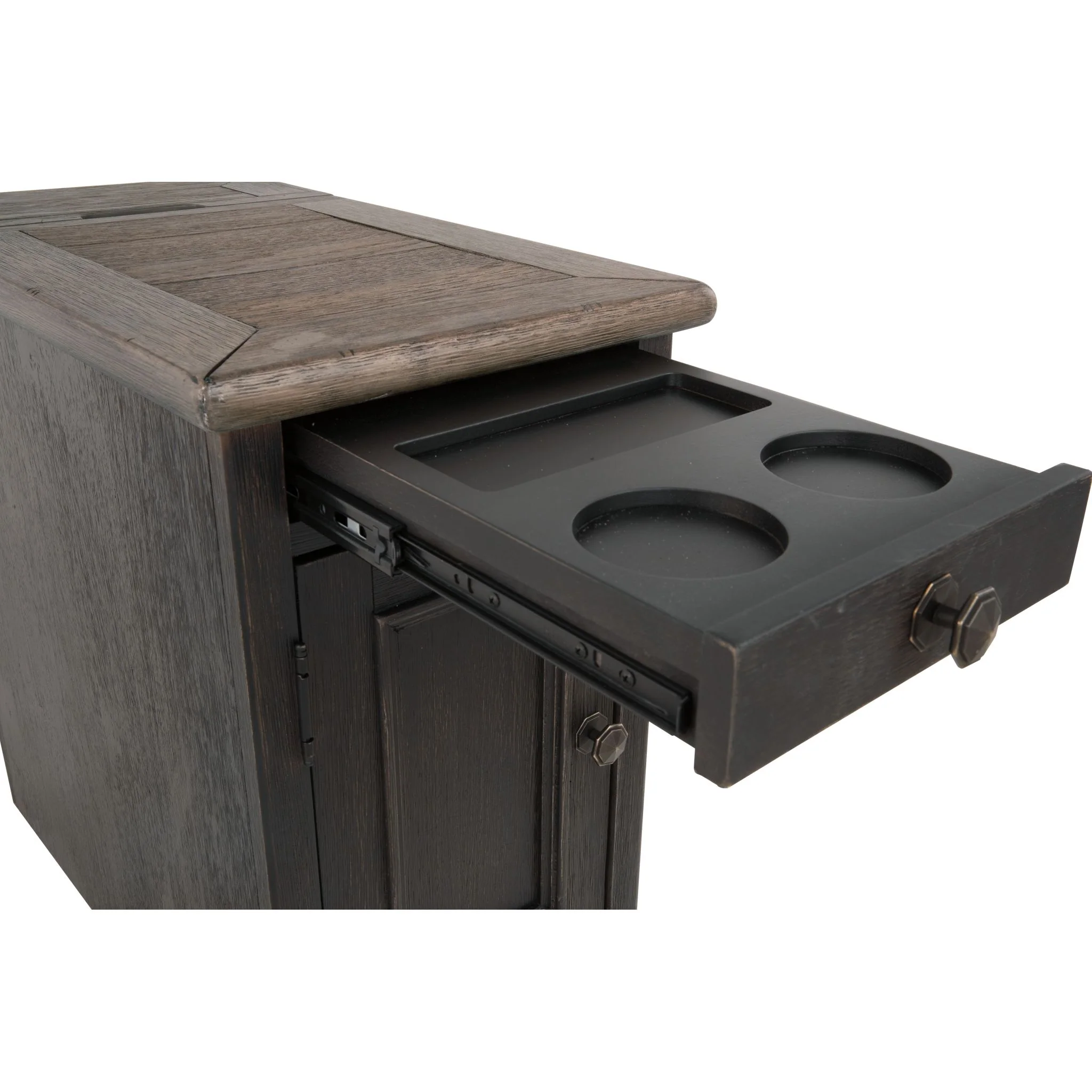 Tyler Creek Chair Side End Table - Grayish Brown/Black - Image 5