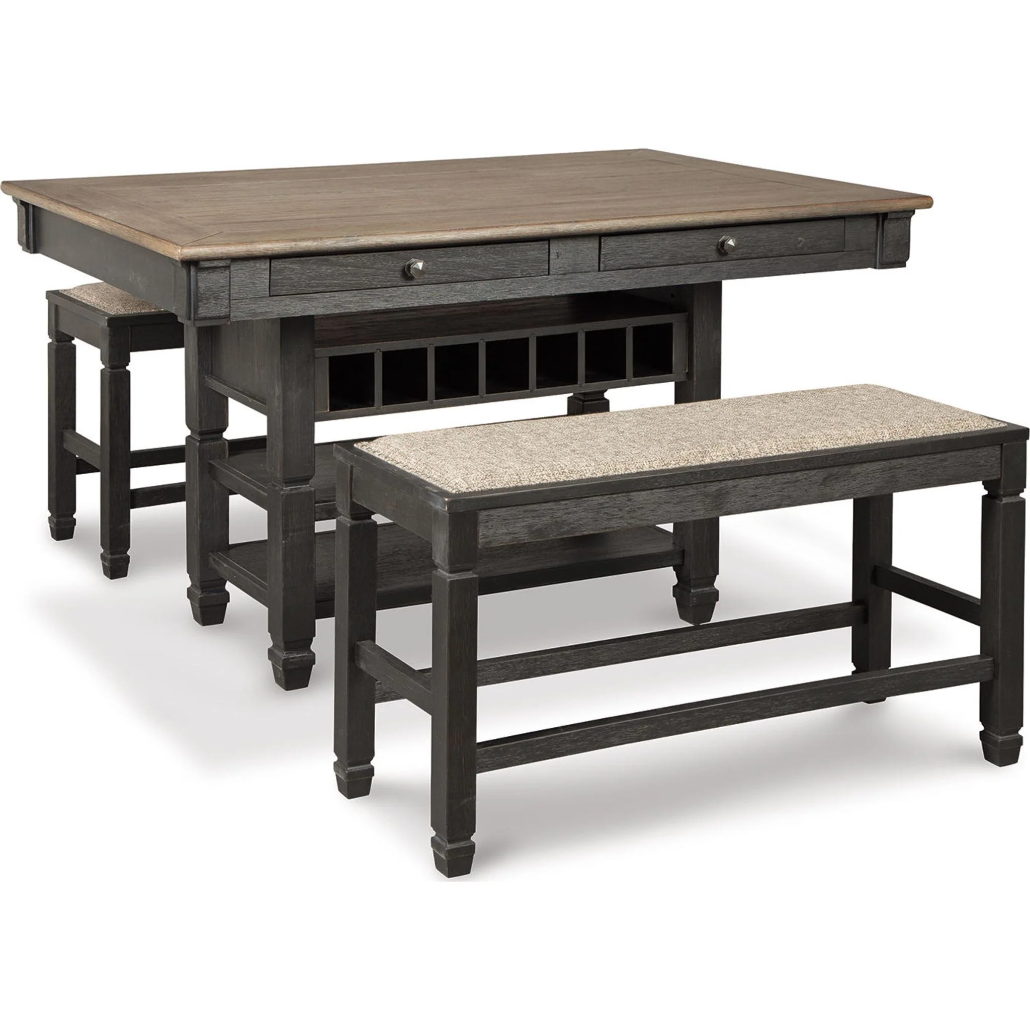 Tyler Creek Counter Height Table - Black/Grey - (D736-32) - Image 15