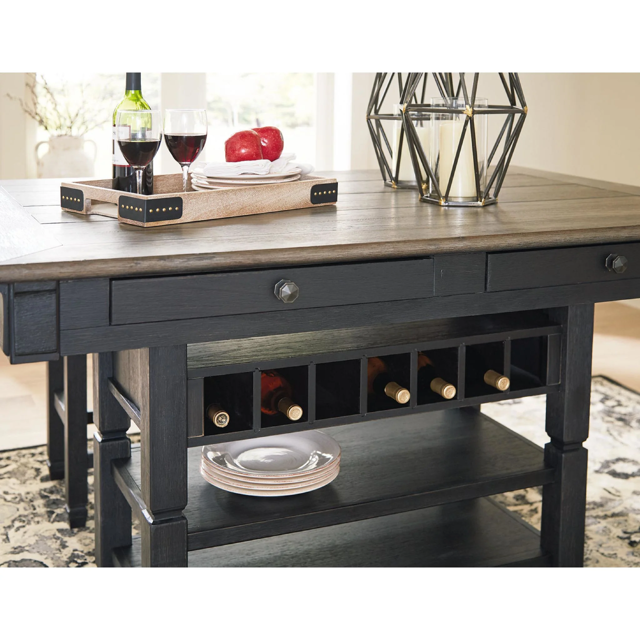 Tyler Creek Counter Height Table - Black/Grey - (D736-32) - Image 22