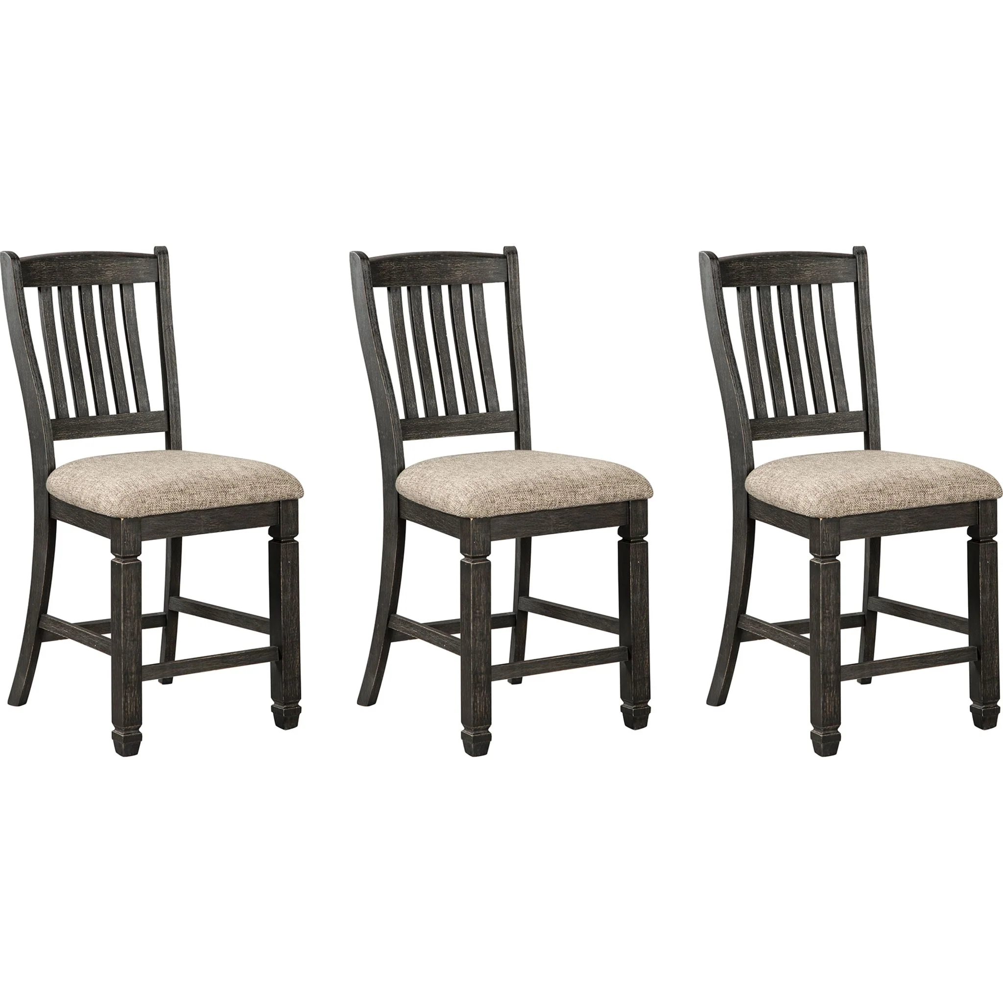 Tyler Creek Counter Height Stool - Black/Grayish Brown - (D736-124) - Image 2