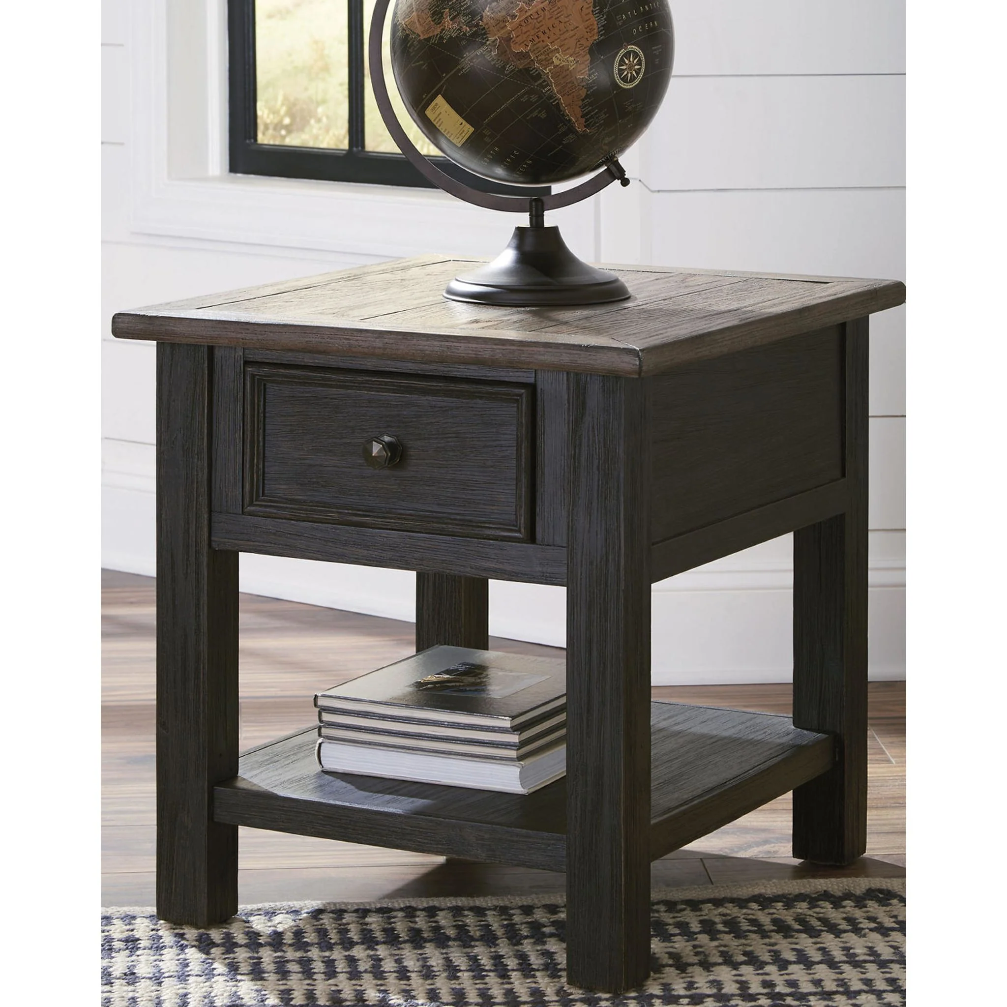 Tyler Creek End Table - Grayish Brown/Black - Image 13