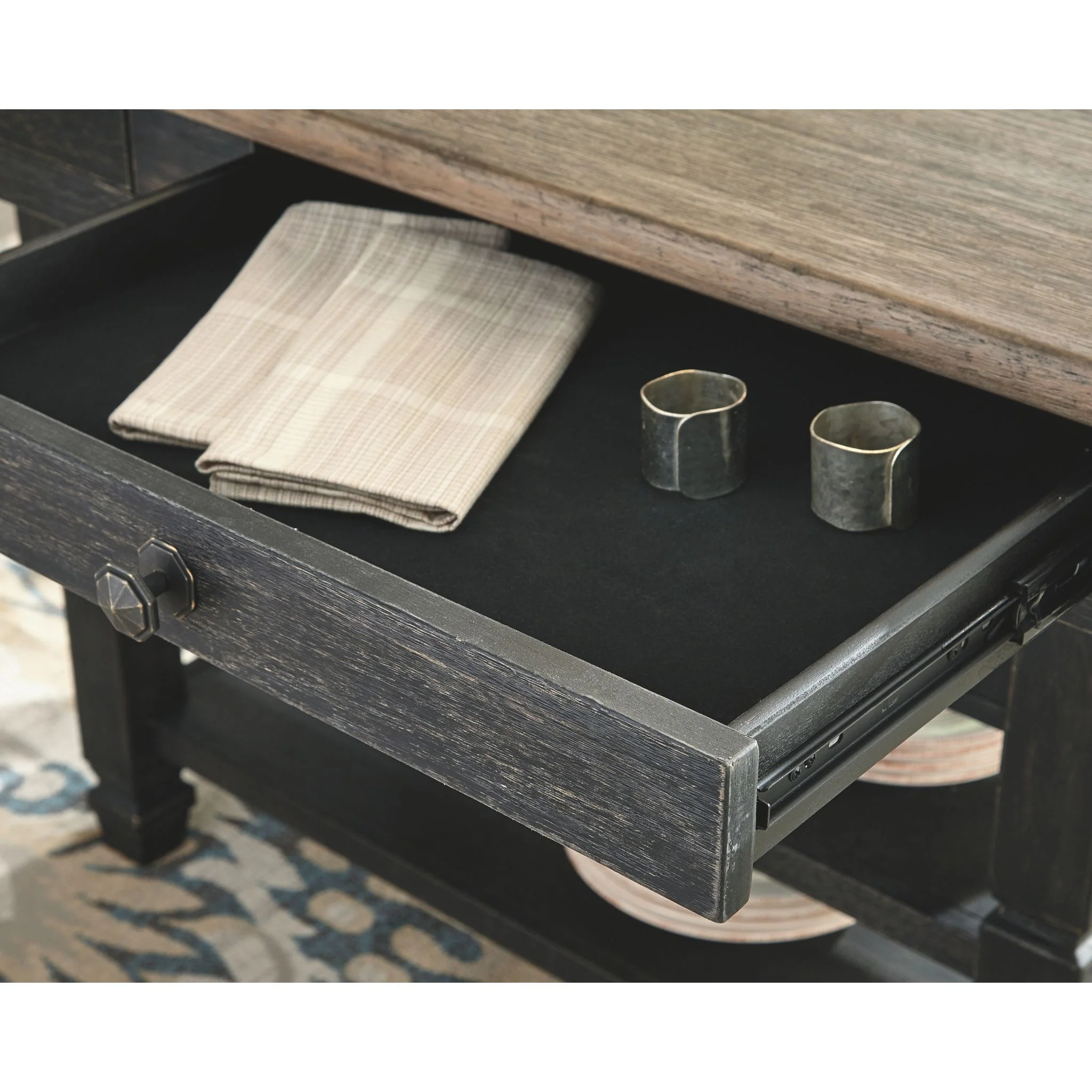 Tyler Creek Dining Table - Black/Gray - (D736-25) - Image 3