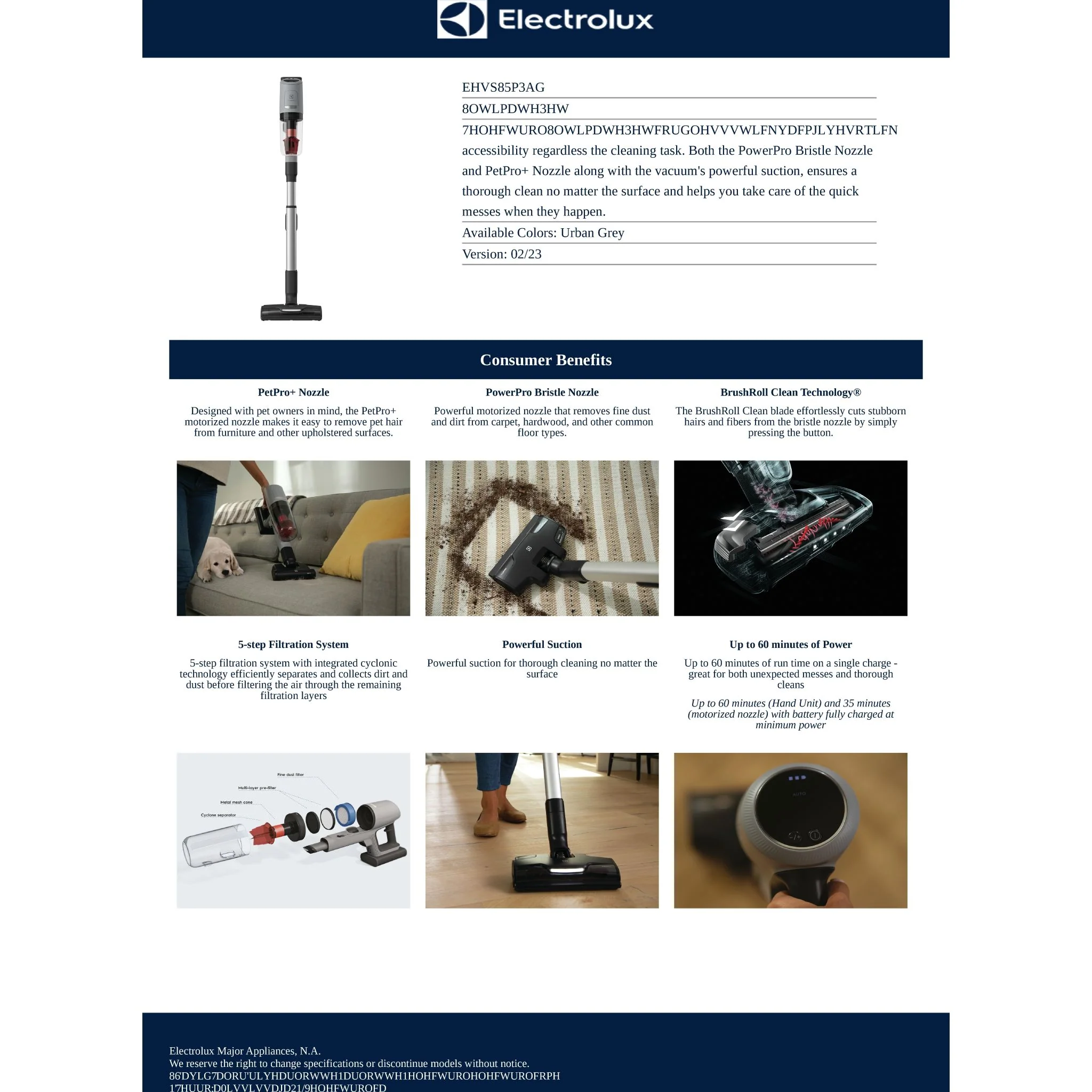 Electrolux Ultimate800 Pet Vacuum (EHVS85P3AG) - Image 13