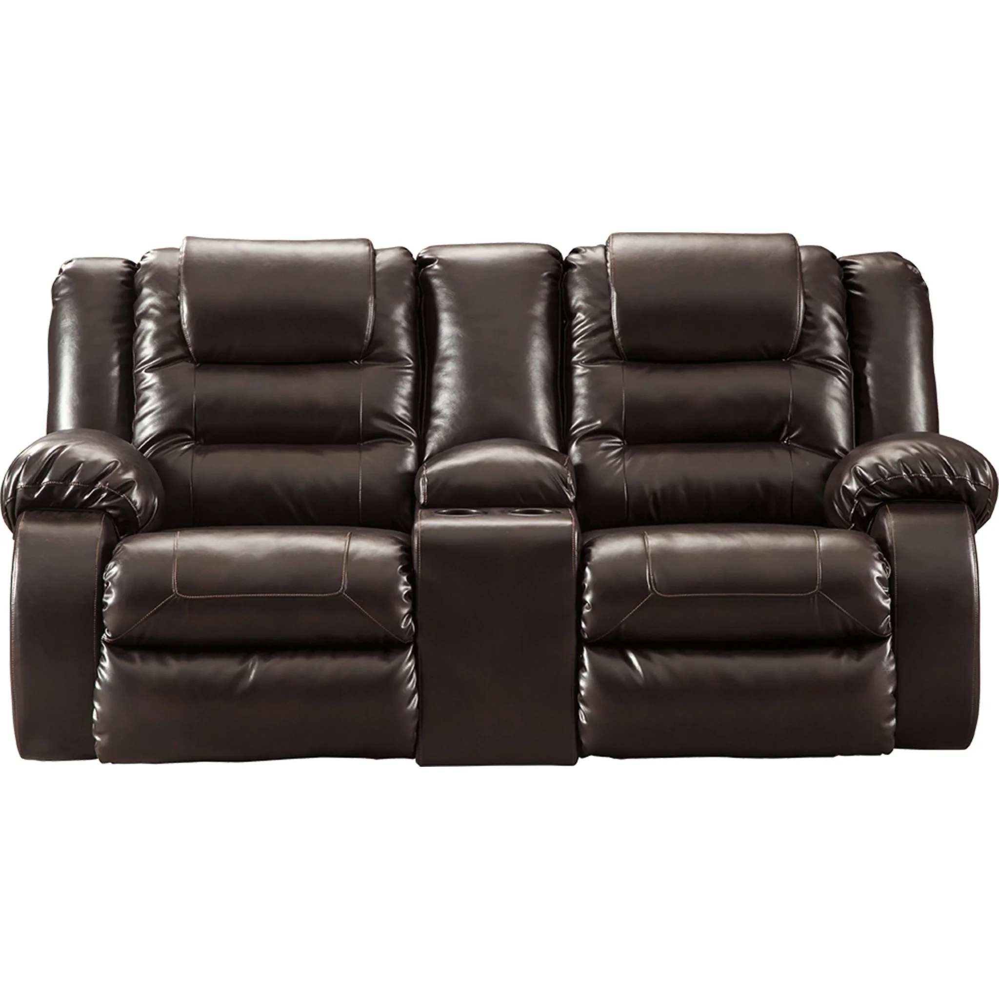 Vacherie Reclining Loveseat with Console - Chocolate