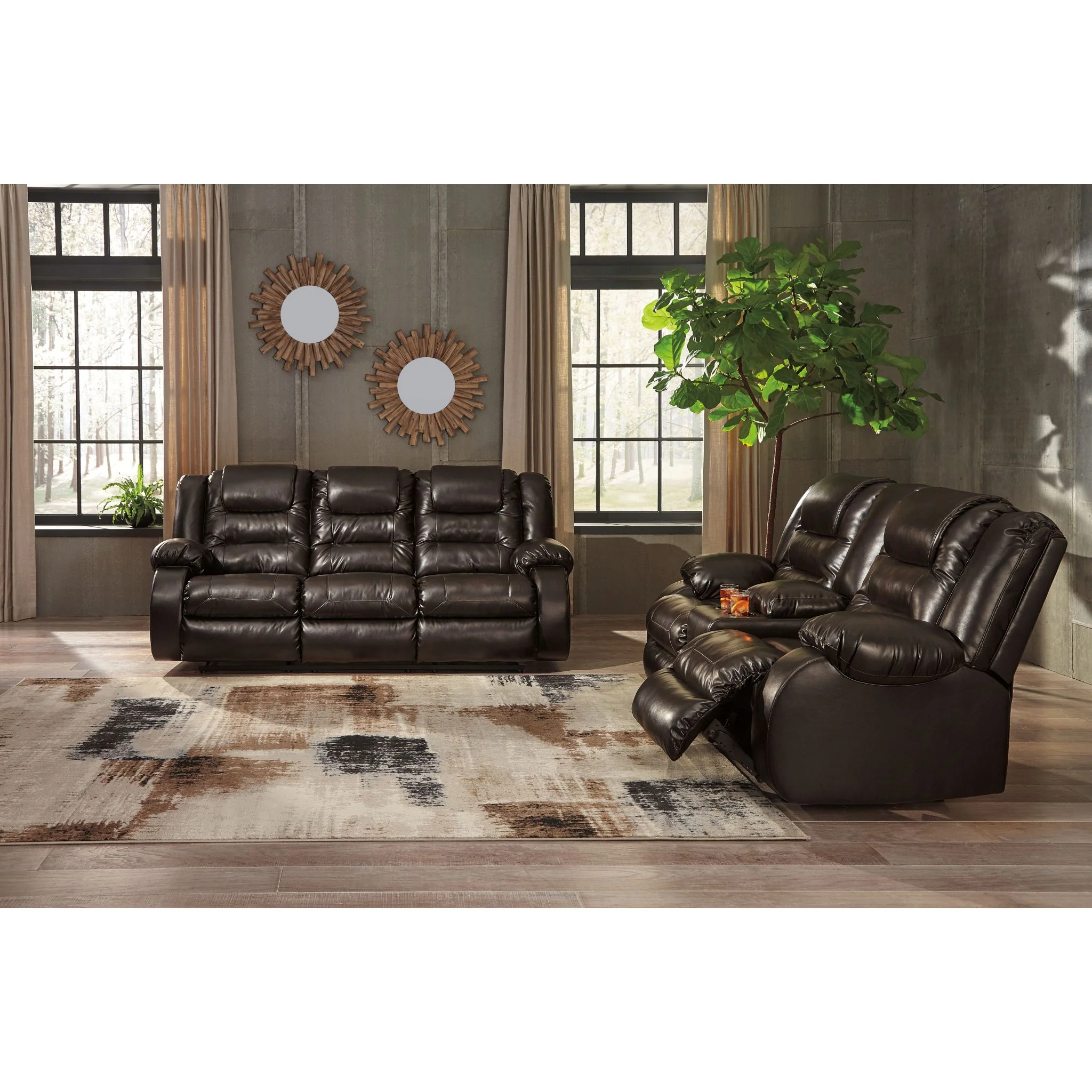 Vacherie Reclining Loveseat with Console - Chocolate - Image 4