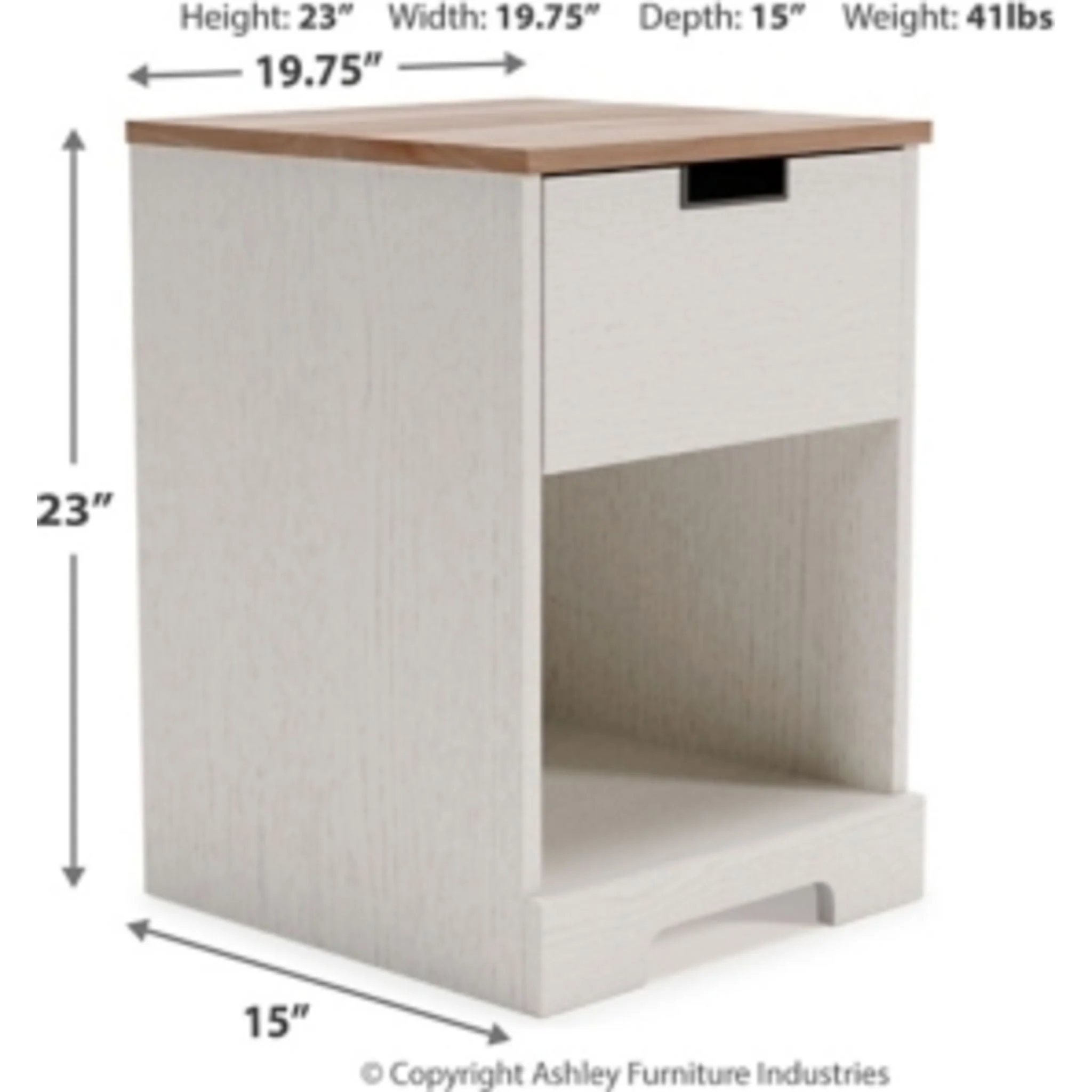 Vaibryn Nightstand - Two-tone - Image 7
