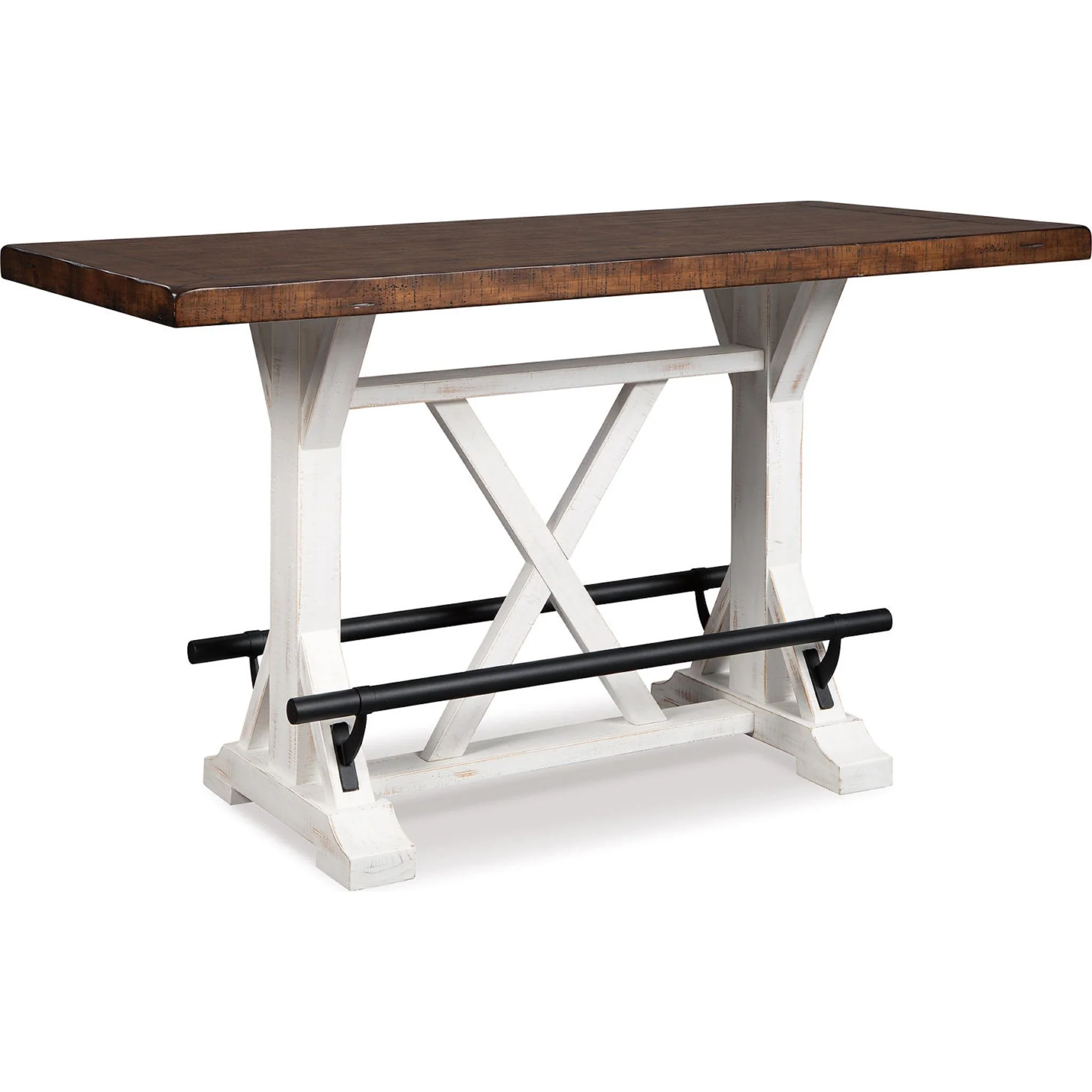 Valebeck Counter Height Table - White/Brown - (D546-13) - Image 9