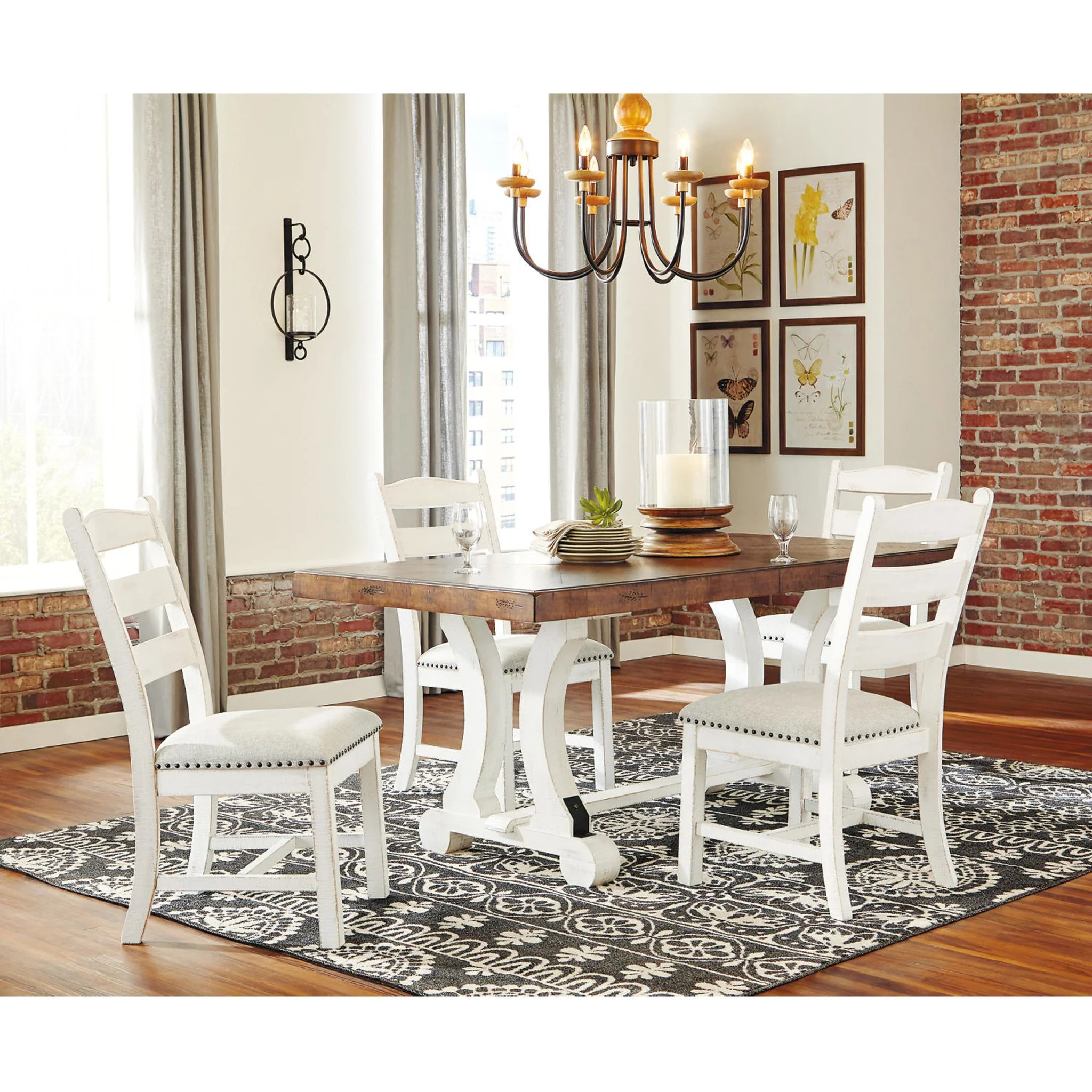 Valebeck Dining Extension Table - White/Brown - (D546-35) - Image 14