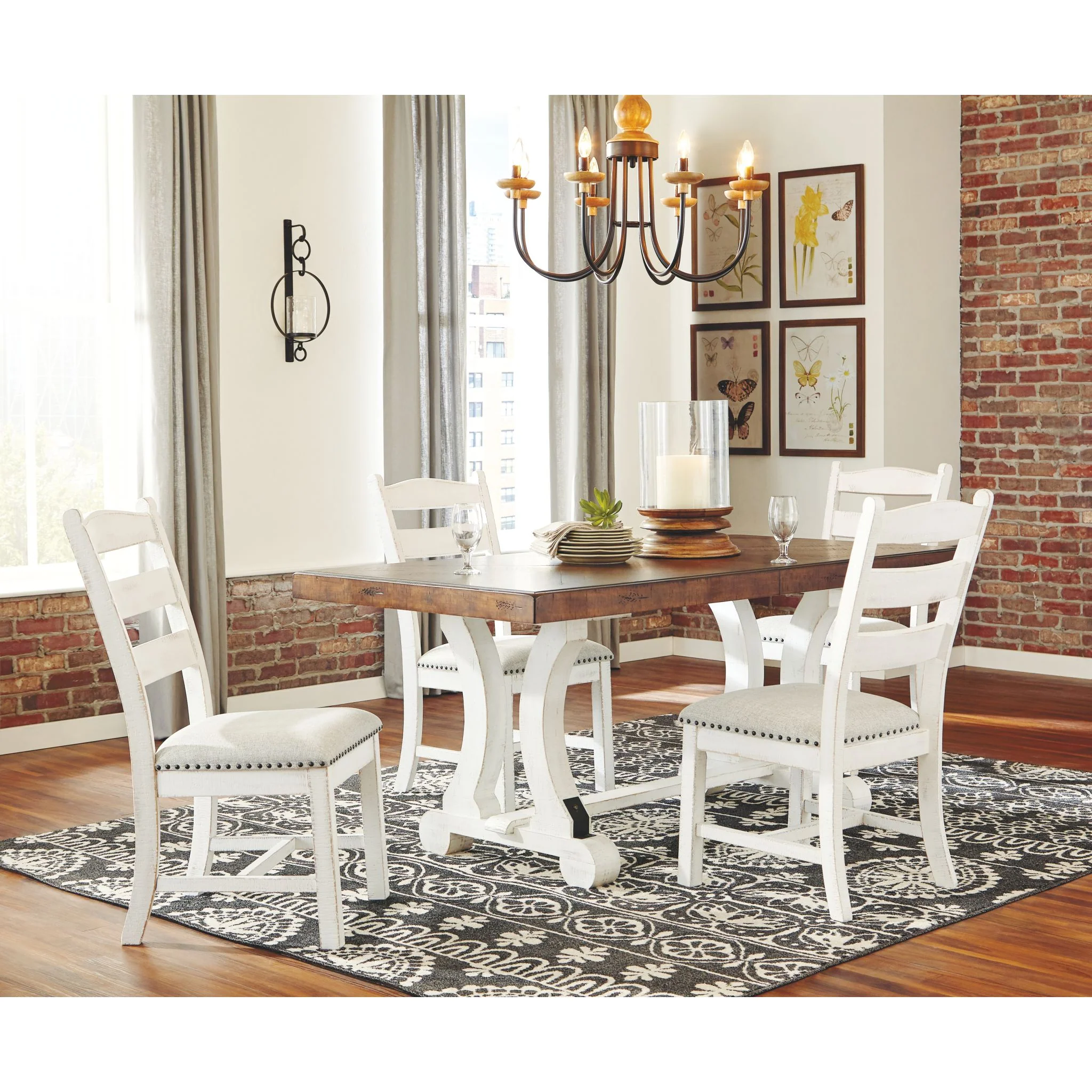 Valebeck Side Chair - Beige-White - (D546-01) - Image 2